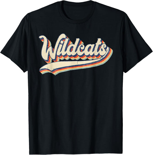 Wildcats School Team Spirit Mascot T-Shirt - T-Shirt | Black