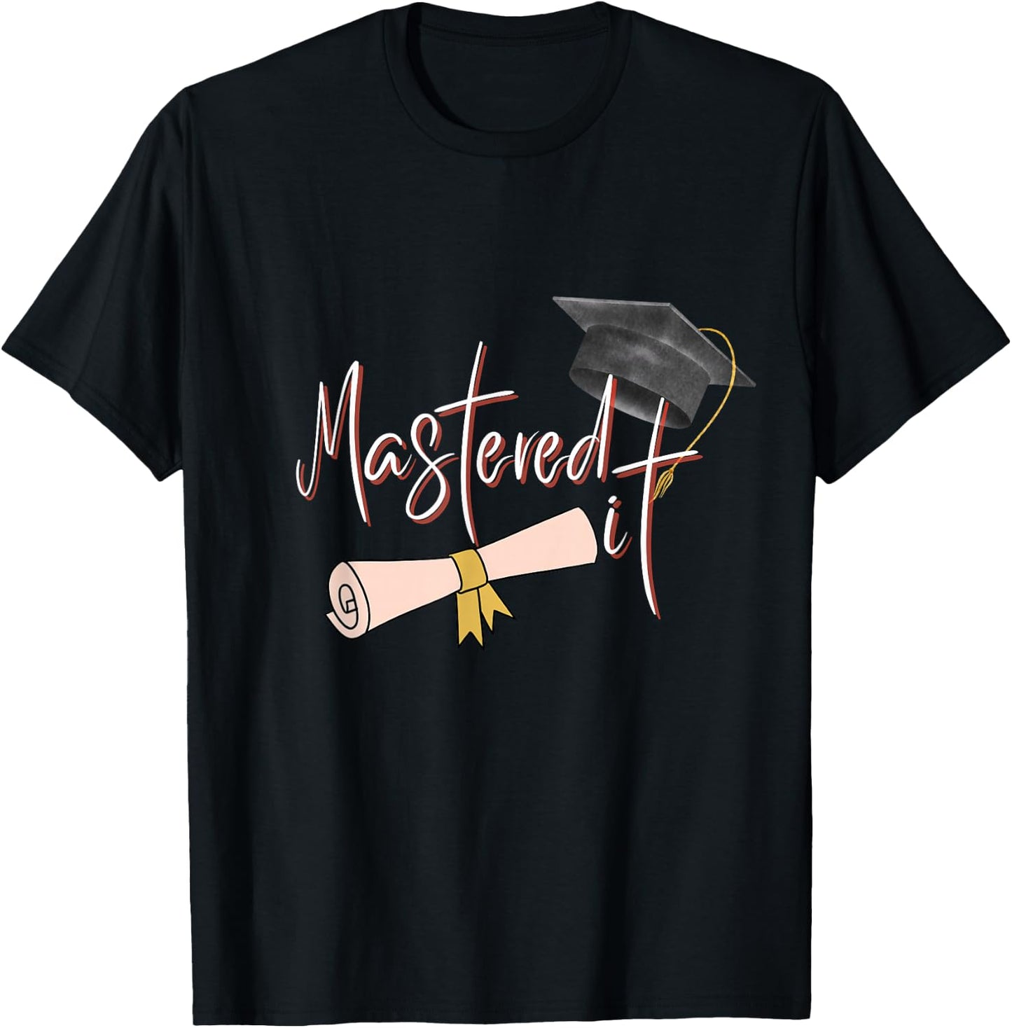 Mastered it Master Degree Woman Graduate MBA Graduation 2025 T-Shirt - T-Shirt | Black