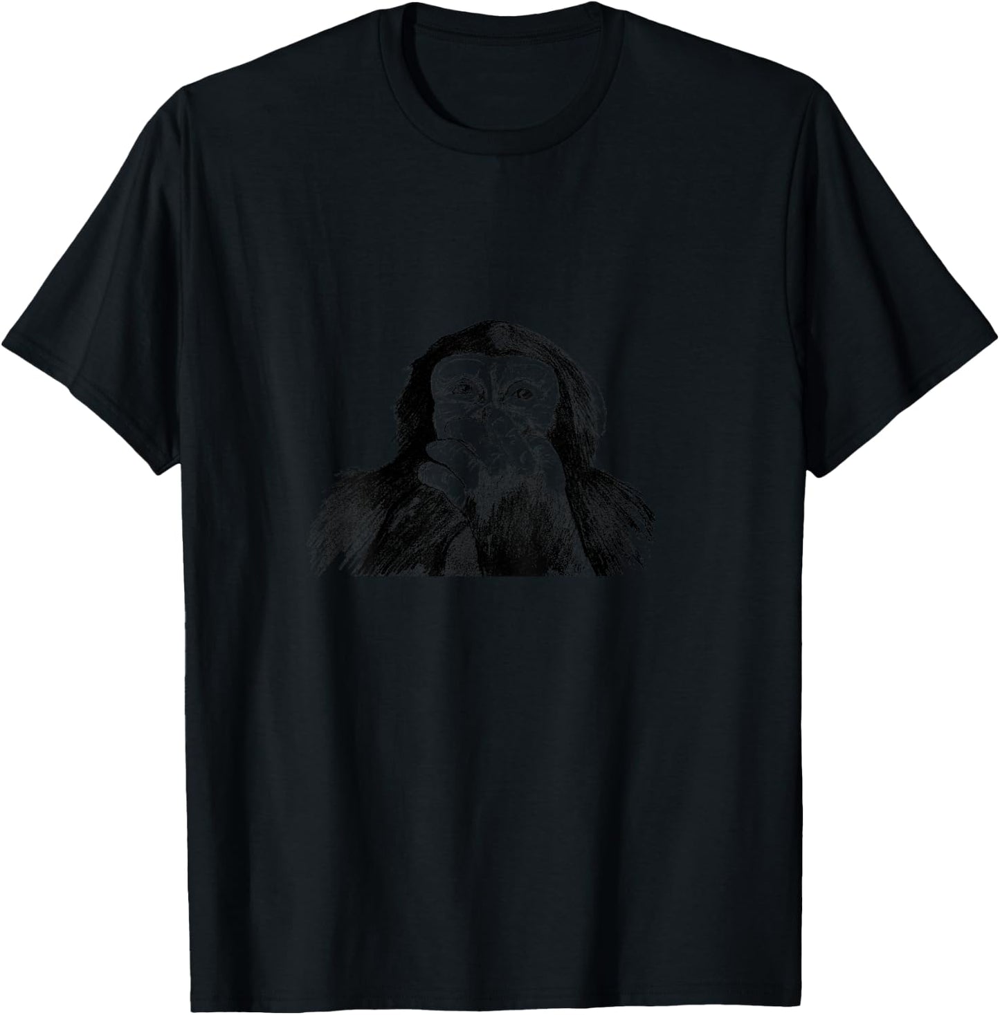 Speak No Evil Monkey T-Shirt - T-Shirt | Black