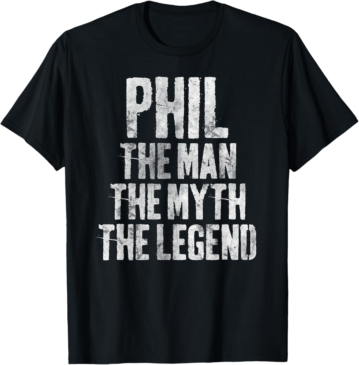 Personalized Shirt Phil The Man The Myth The Legend T-Shirt - T-Shirt | Black