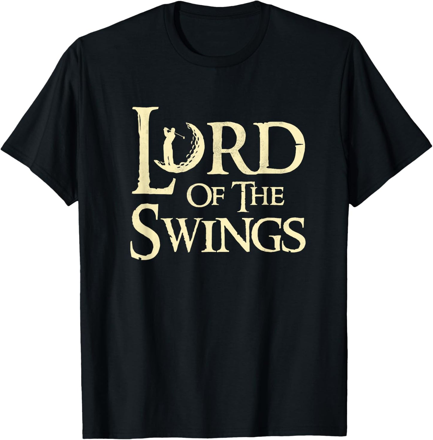 Lord of the Swings Funny Golfing T-Shirt - T-Shirt | Black