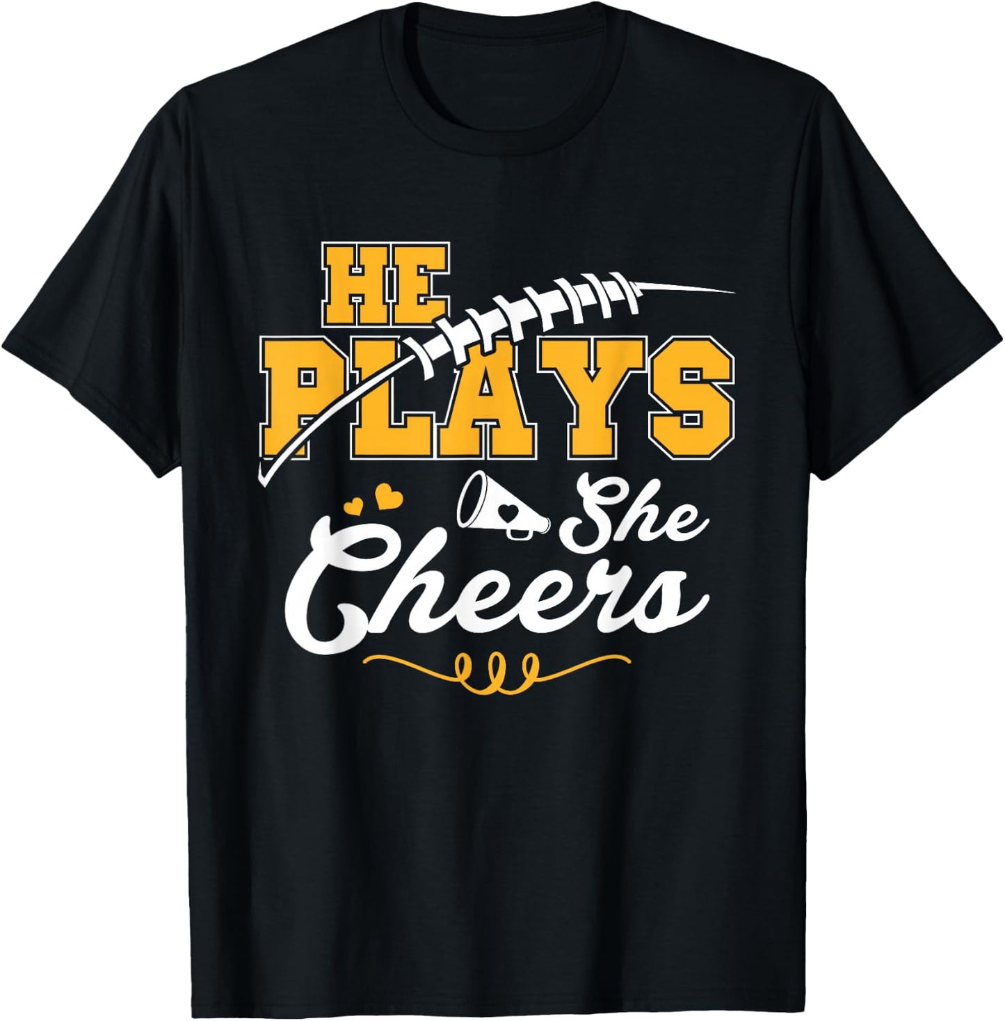 Football and Cheer Mom Cheerleading Mother Football T-Shirt - T-Shirt | Black