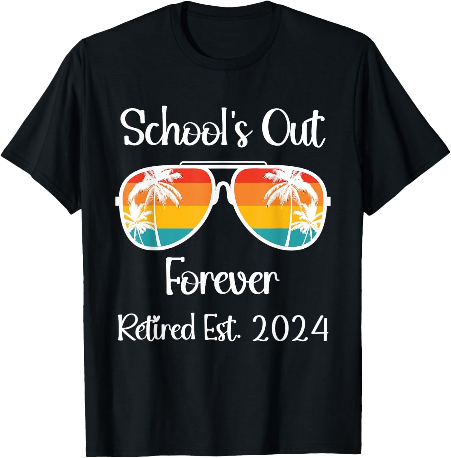 Retired Teacher Class Of 2024 Retirement Men Women School T-Shirt - T-Shirt | Black