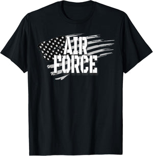 Air Force Memorial Day Veterans Day 4th of July Military T-Shirt - T-Shirt | Black