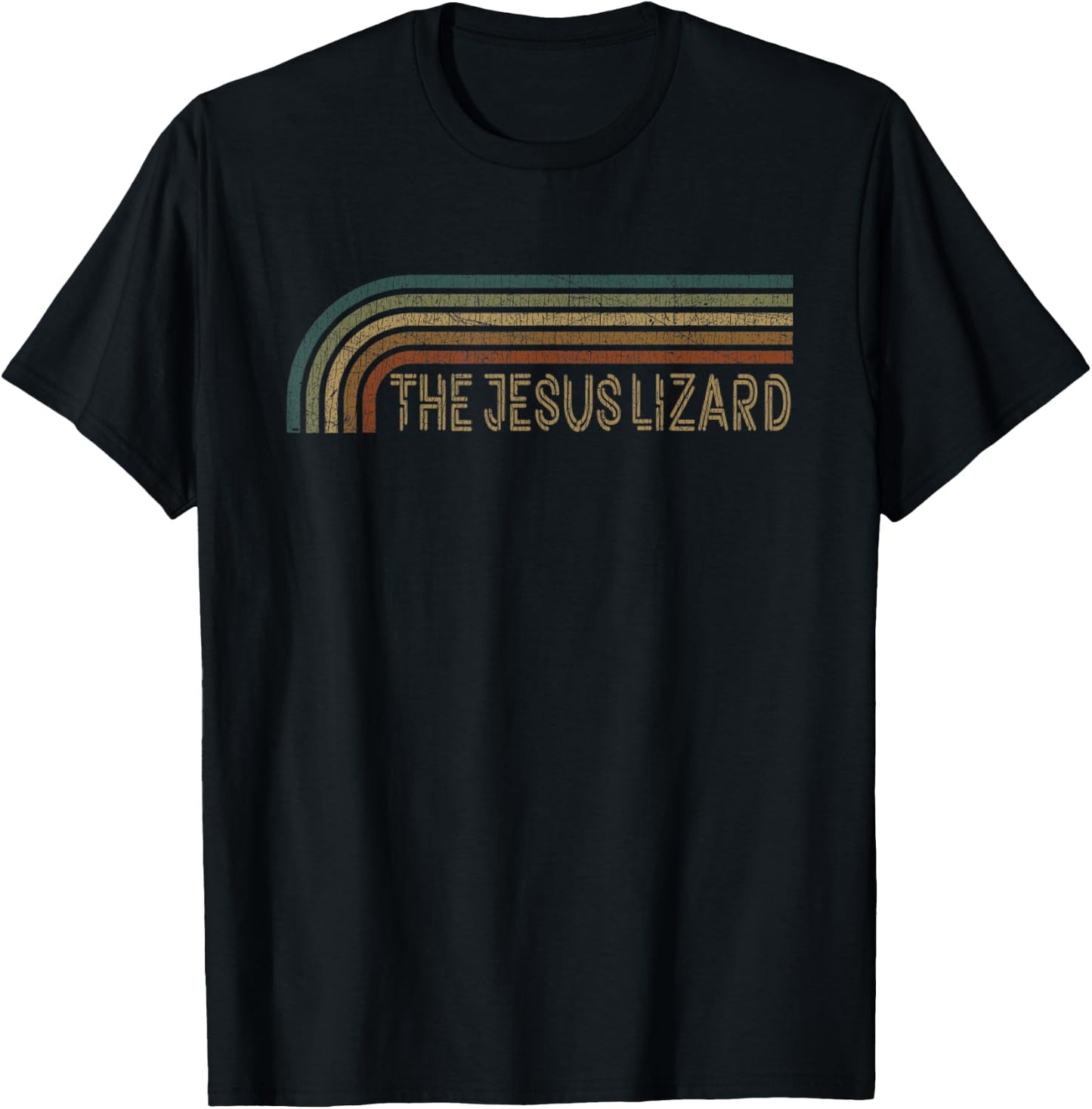 Vintage The Jesus Lizard Retro Stripes Musician T-Shirt - T-Shirt | Black