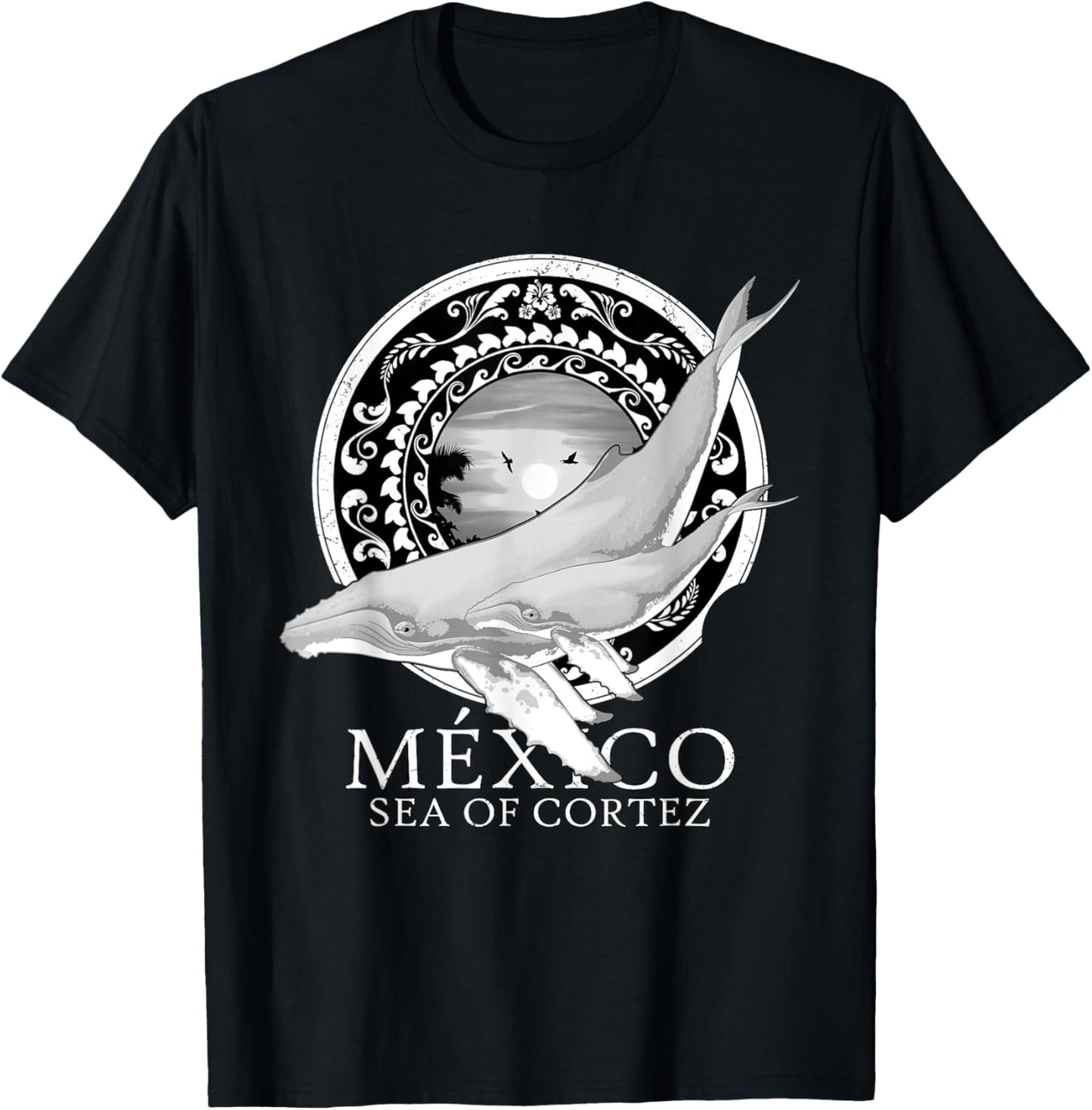Humpback Whales Sea of Cortez Mexico T-Shirt - T-Shirt | Black