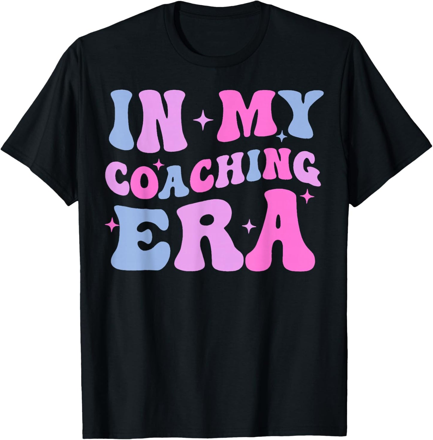 In My Coaching Era Retro Groovy T-Shirt - T-Shirt | Black
