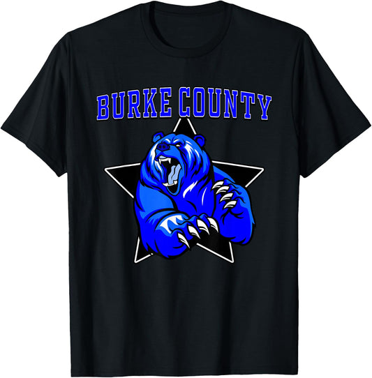 Burke County Bears High School Team Spirit T-Shirt - T-Shirt | Black