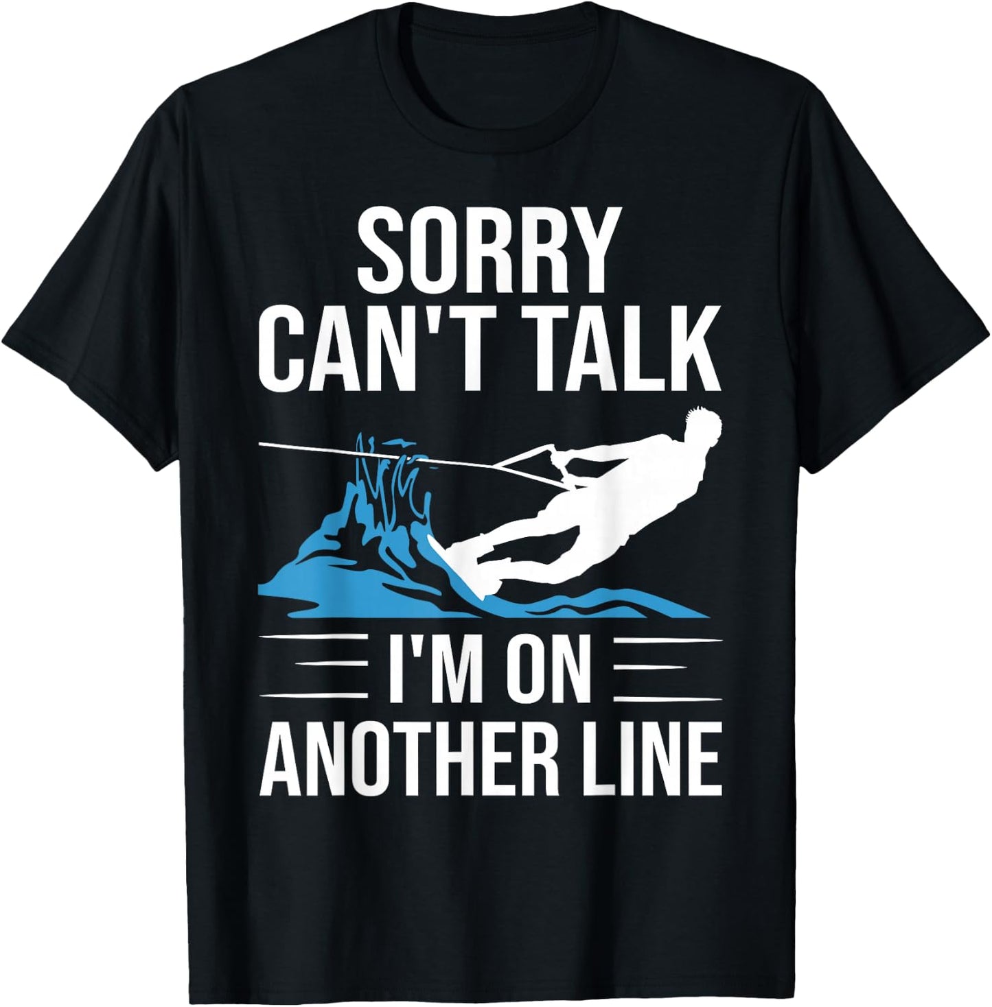 Funny Water Ski Designs Women Water Skier Athletes T-Shirt - T-Shirt | Black