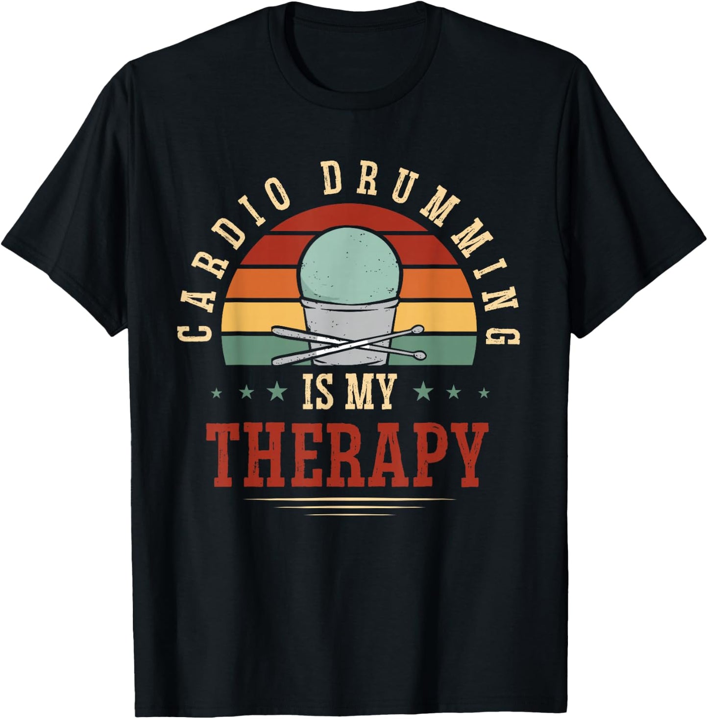 Cardio Drumming Gym Fitness Class Workout T-Shirt - T-Shirt | Black