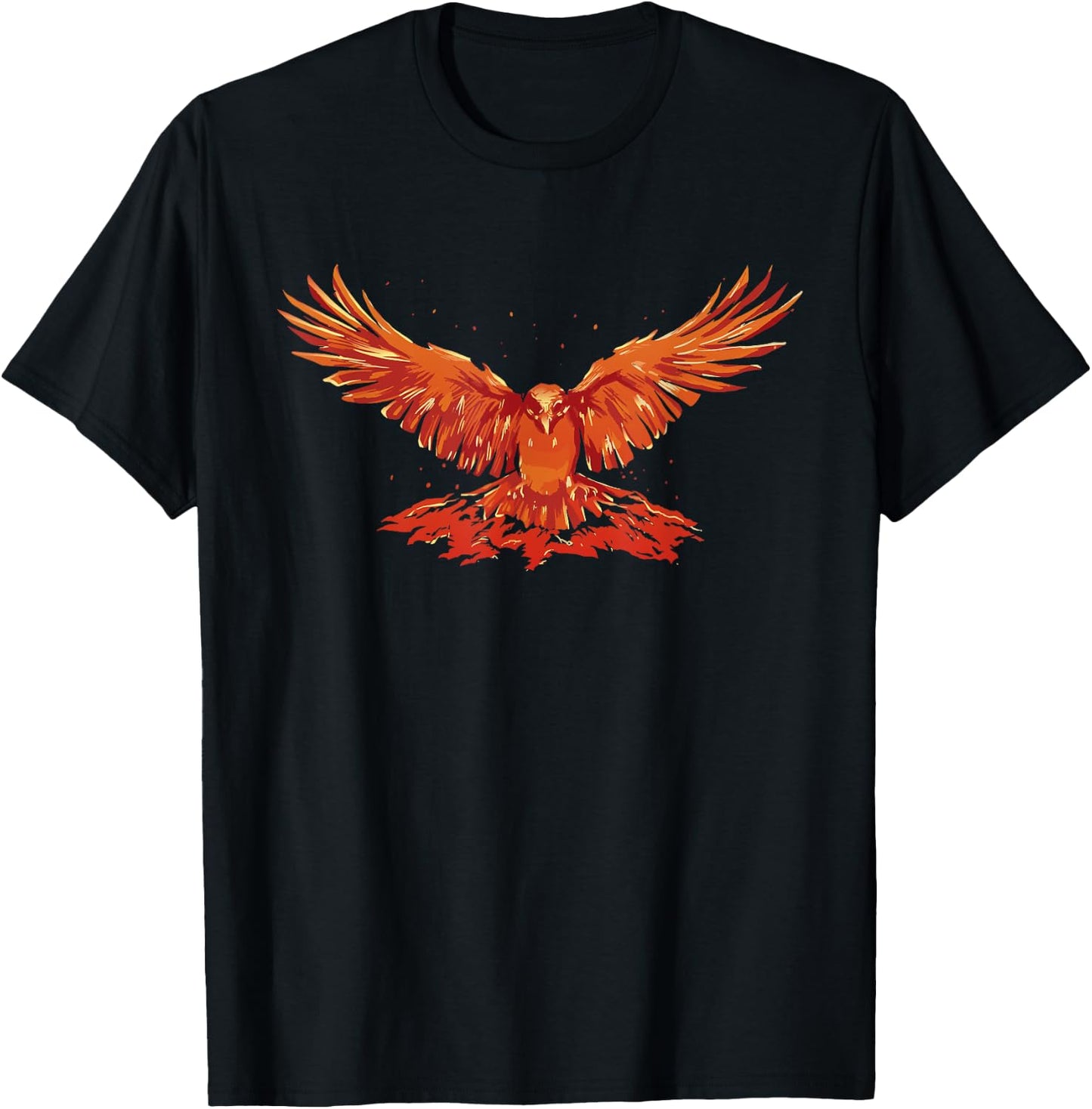 Flying Phoenix Bird Creature Mythological T-Shirt - T-Shirt | Black