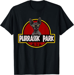 Black Sphynx Cat Cute Funny Cat Lover Parody T-Shirt - T-Shirt | Black