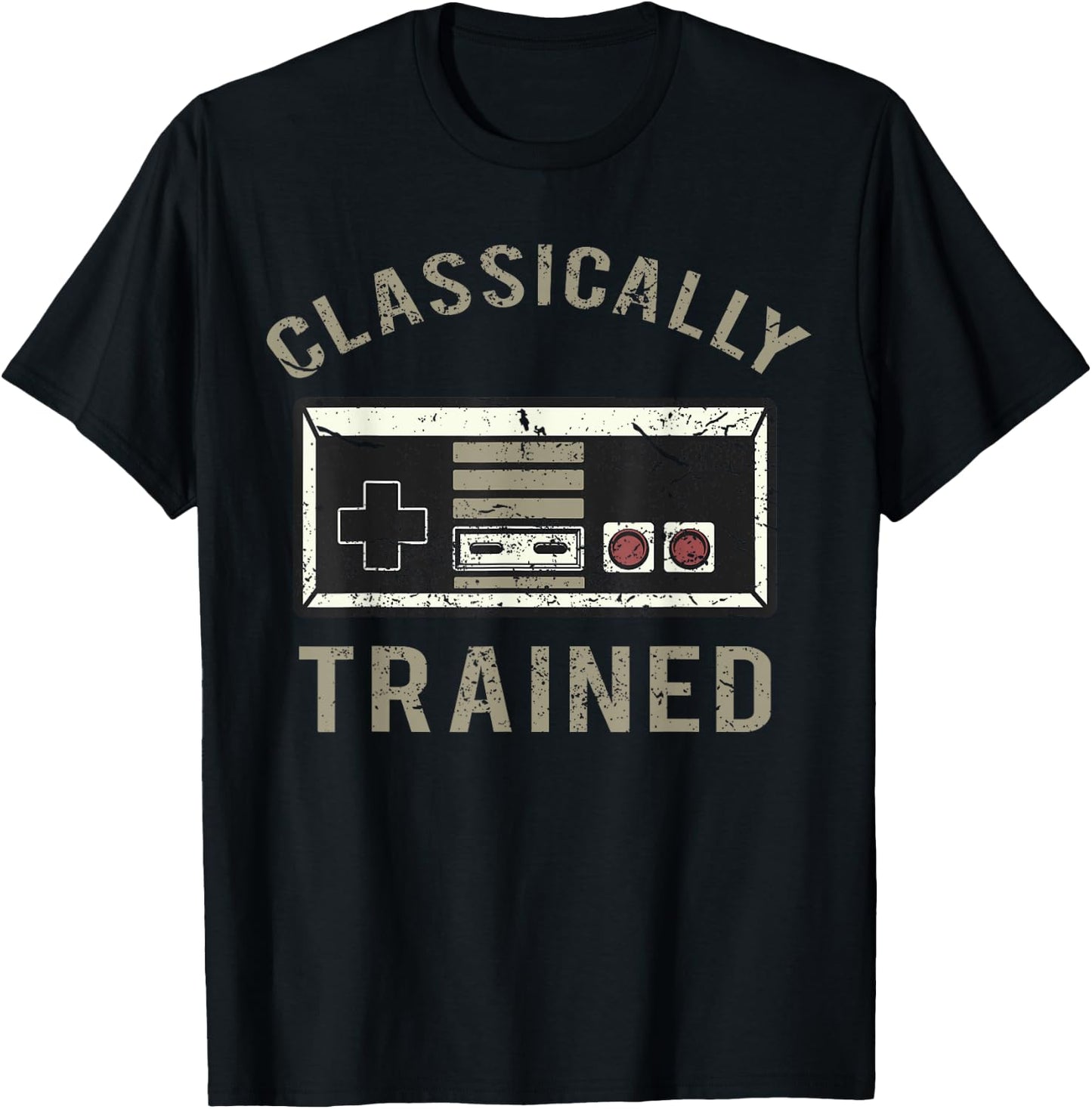 Retro game console, vintage , shirt, game controller T-Shirt - T-Shirt | Black