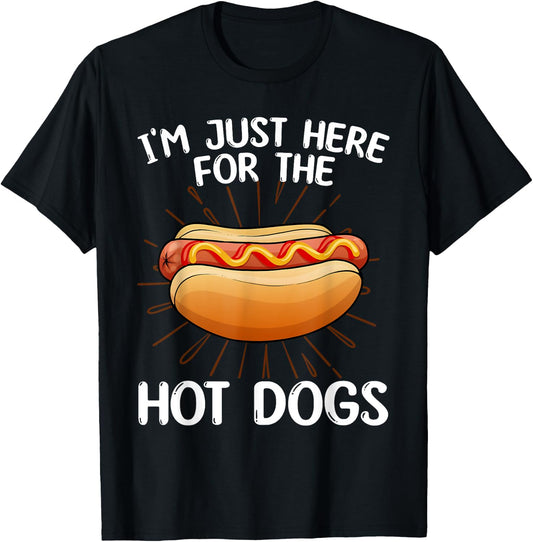 Funny Hotdog Women Kids Food Hot Dog Lovers Foodie T-Shirt - T-Shirt | Black