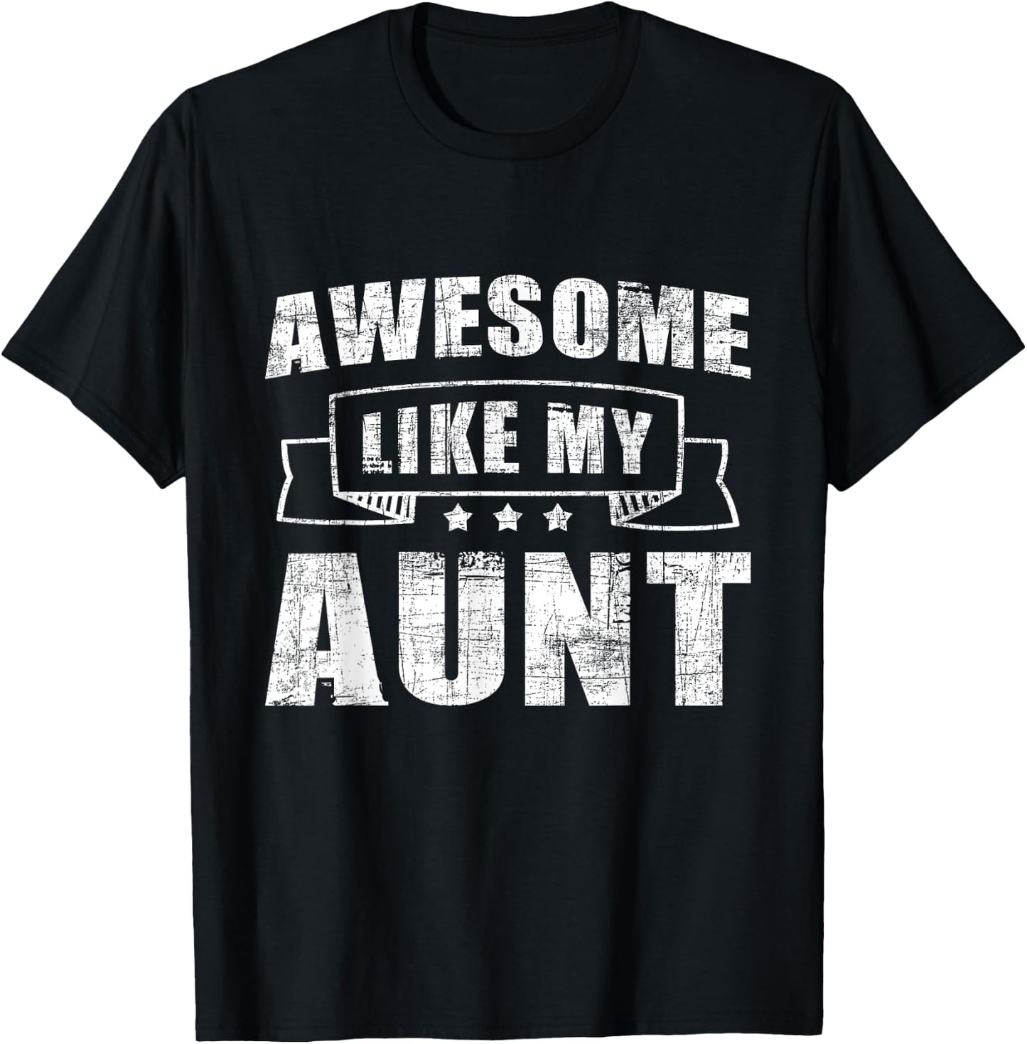 Awesome Like My Aunt - Cool Auntie Aunt Family Niece Nephew T-Shirt - T-Shirt | Black