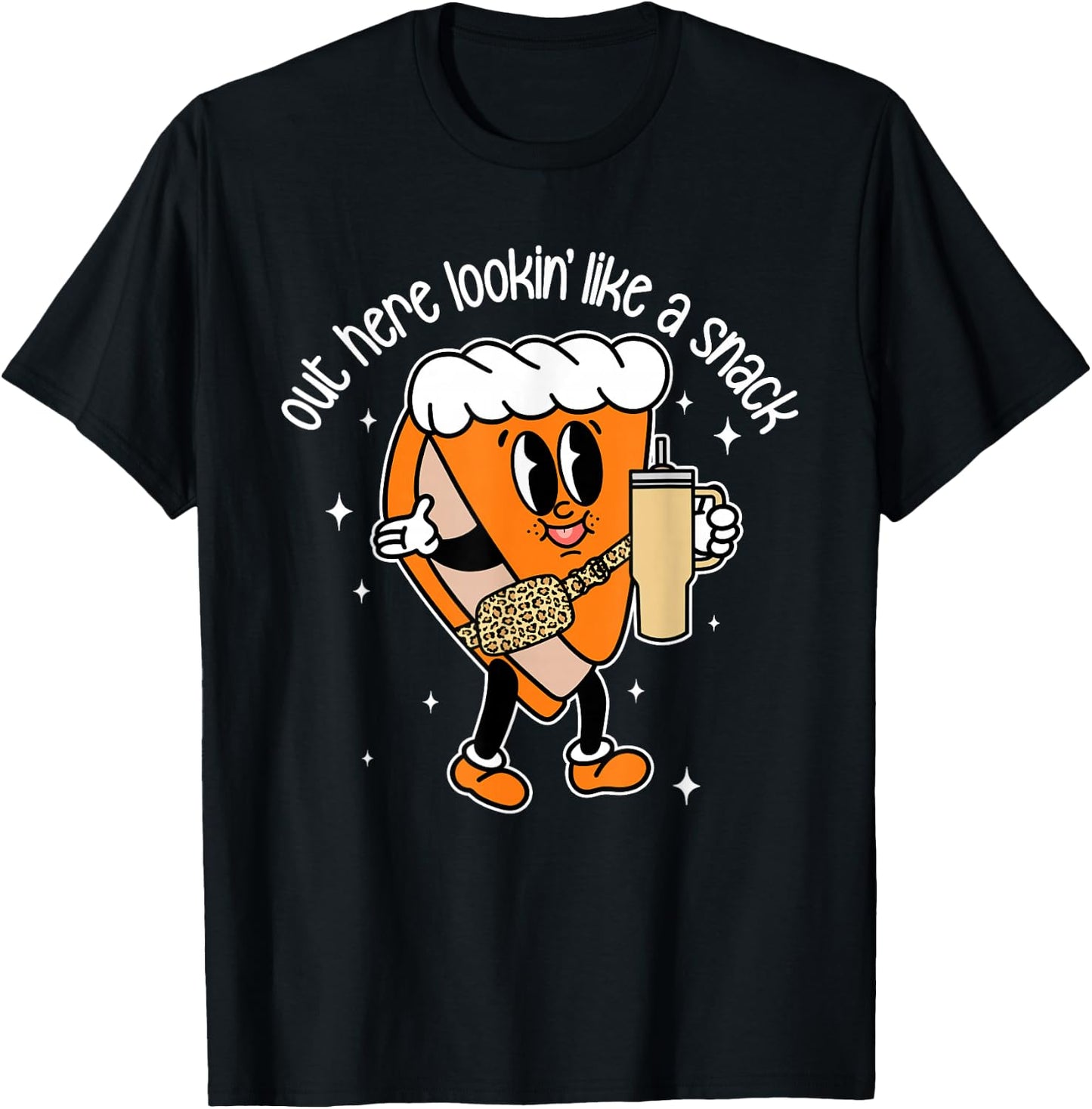Fall Out Here Looking Like A Snack Pumpkin Spice Cute T-Shirt - T-Shirt | Black