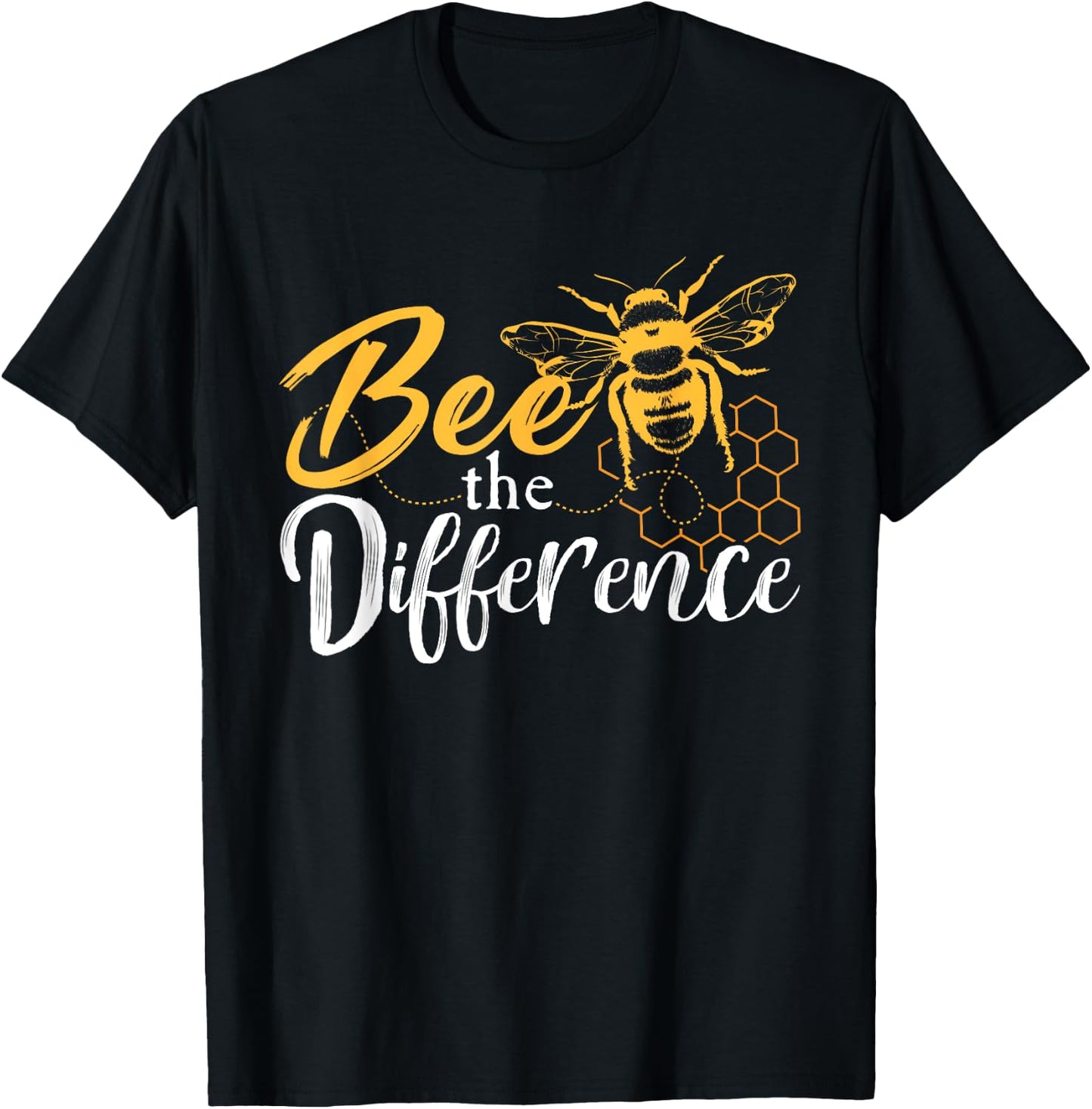 Bee The Difference Animal Rights Design For An Animal Lover T-Shirt - T-Shirt | Black