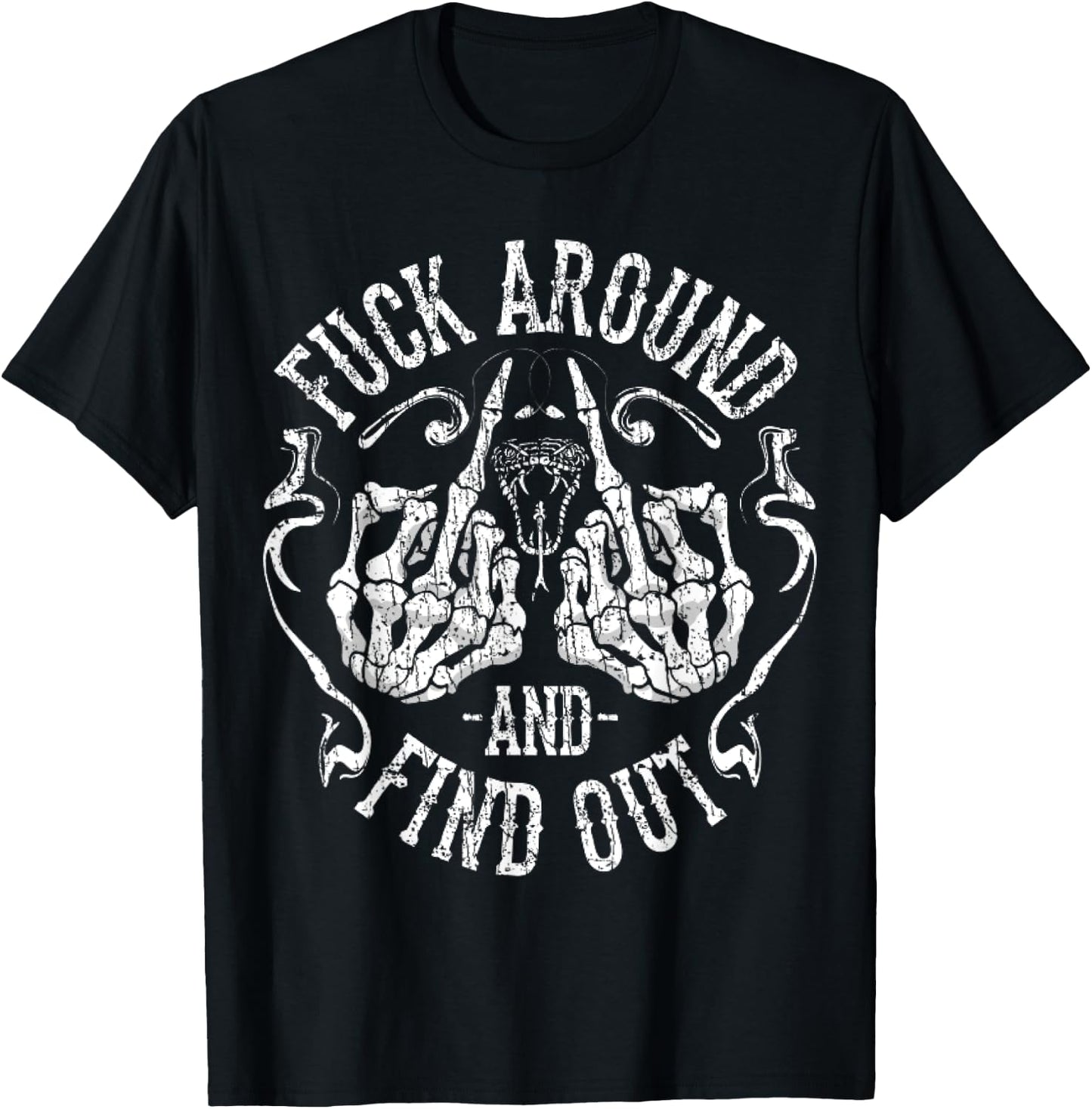 Fuck Around And Find Out - Black, -Adults, Short Sleeve, , Novelty , Size Small T-Shirt - T-Shirt | Black