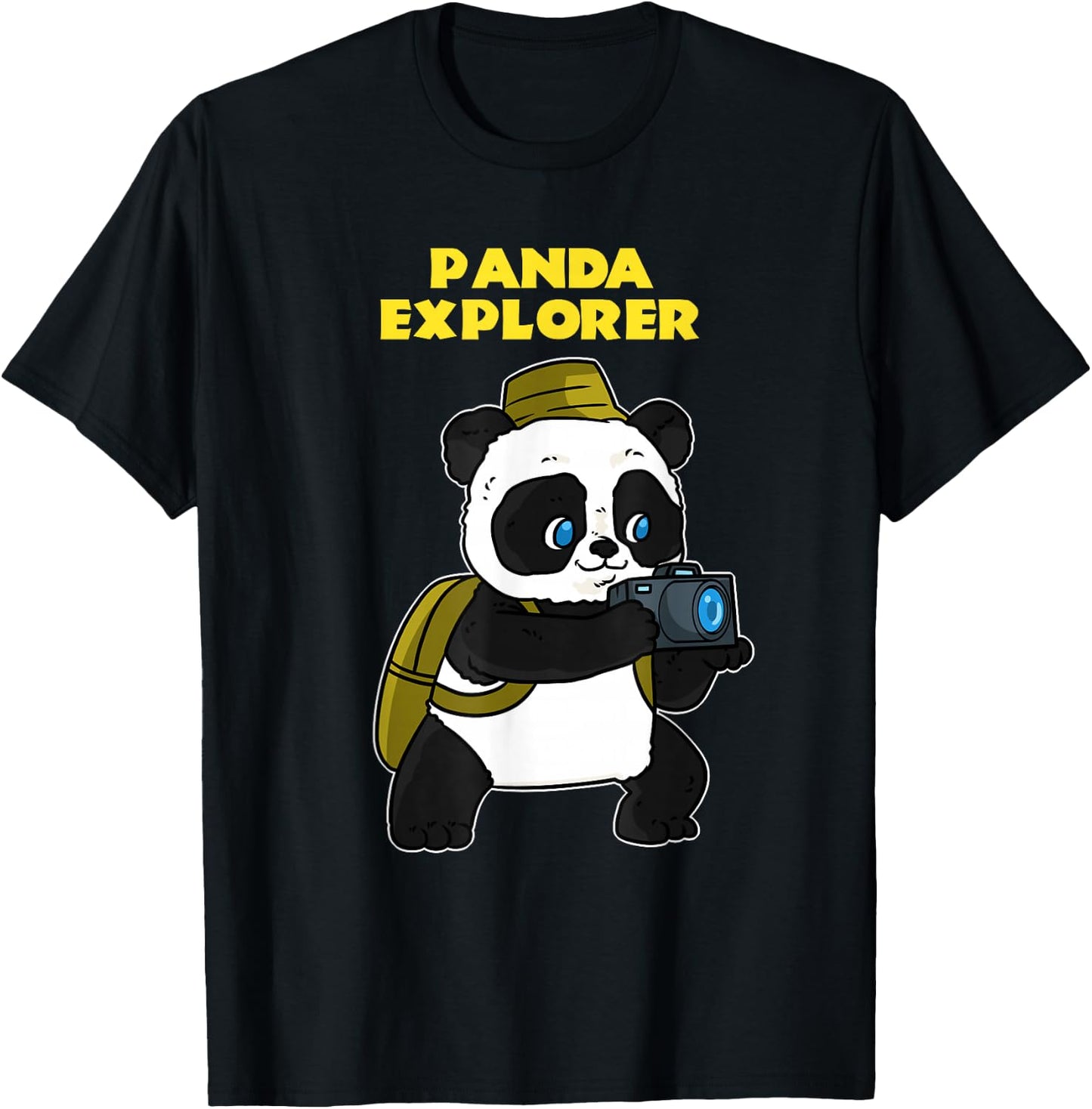 Panda Explorer T-Shirt - T-Shirt | Black