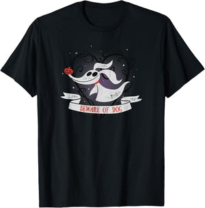 Disney The Nightmare Before Christmas Zero Beware Of Dog T-Shirt - T-Shirt | Black
