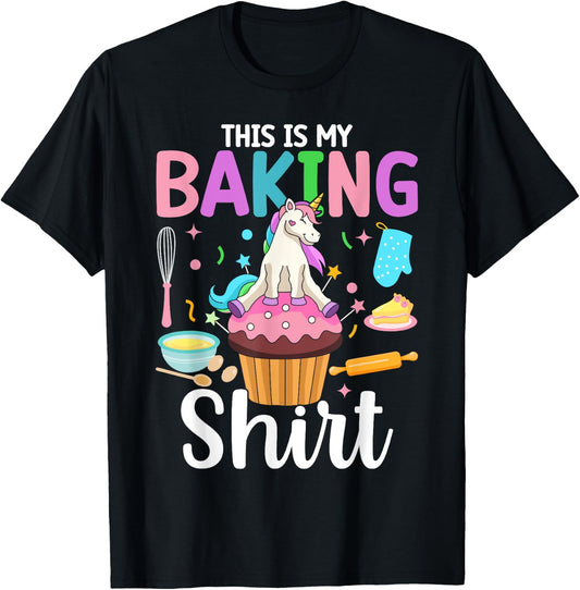 This Is My Baking Shirt Baking Girl Baker T-Shirt - T-Shirt | Black
