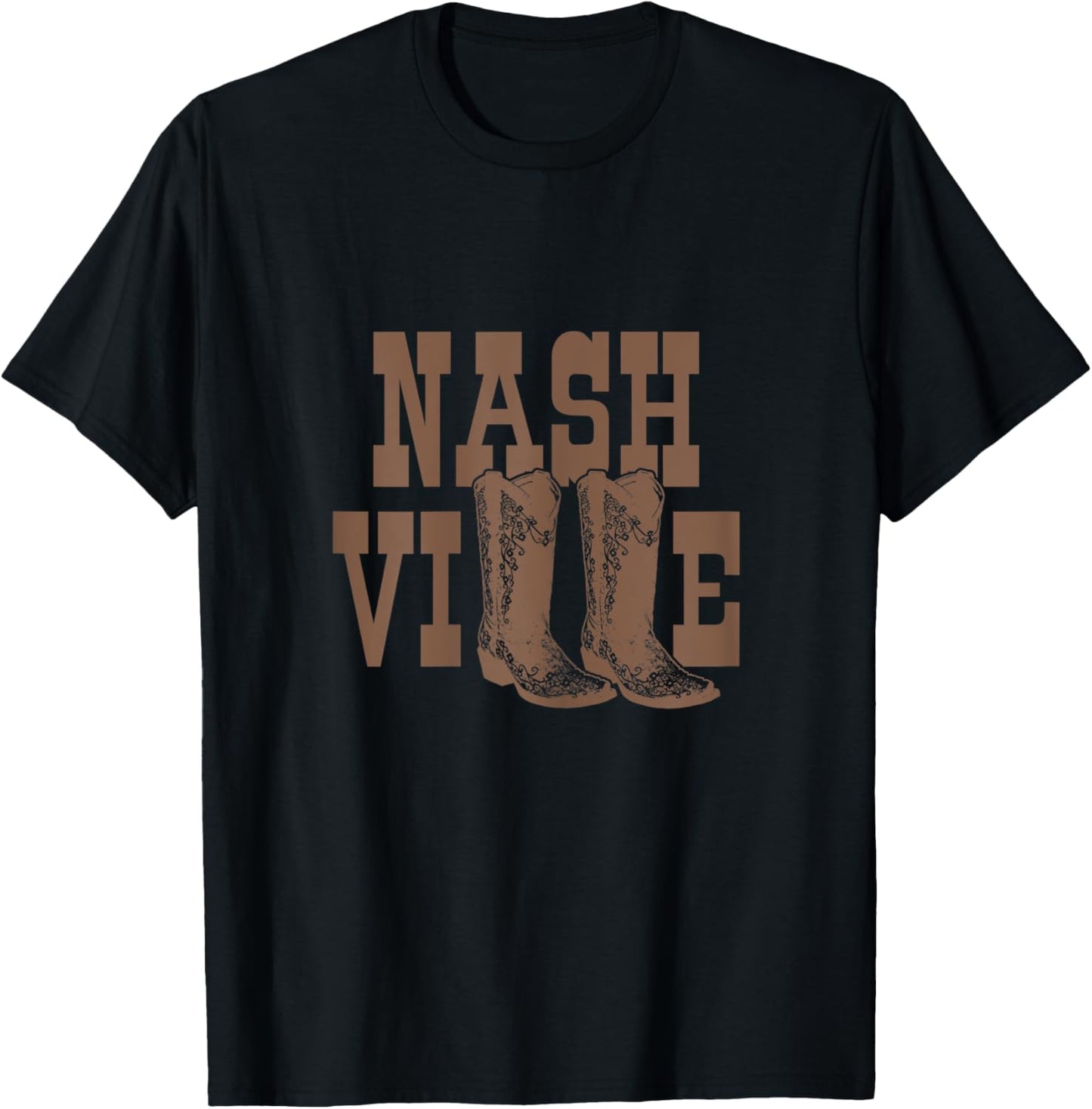 Nashville Tennessee Line Dancing Cowgirl Country Music City T-Shirt - T-Shirt | Black