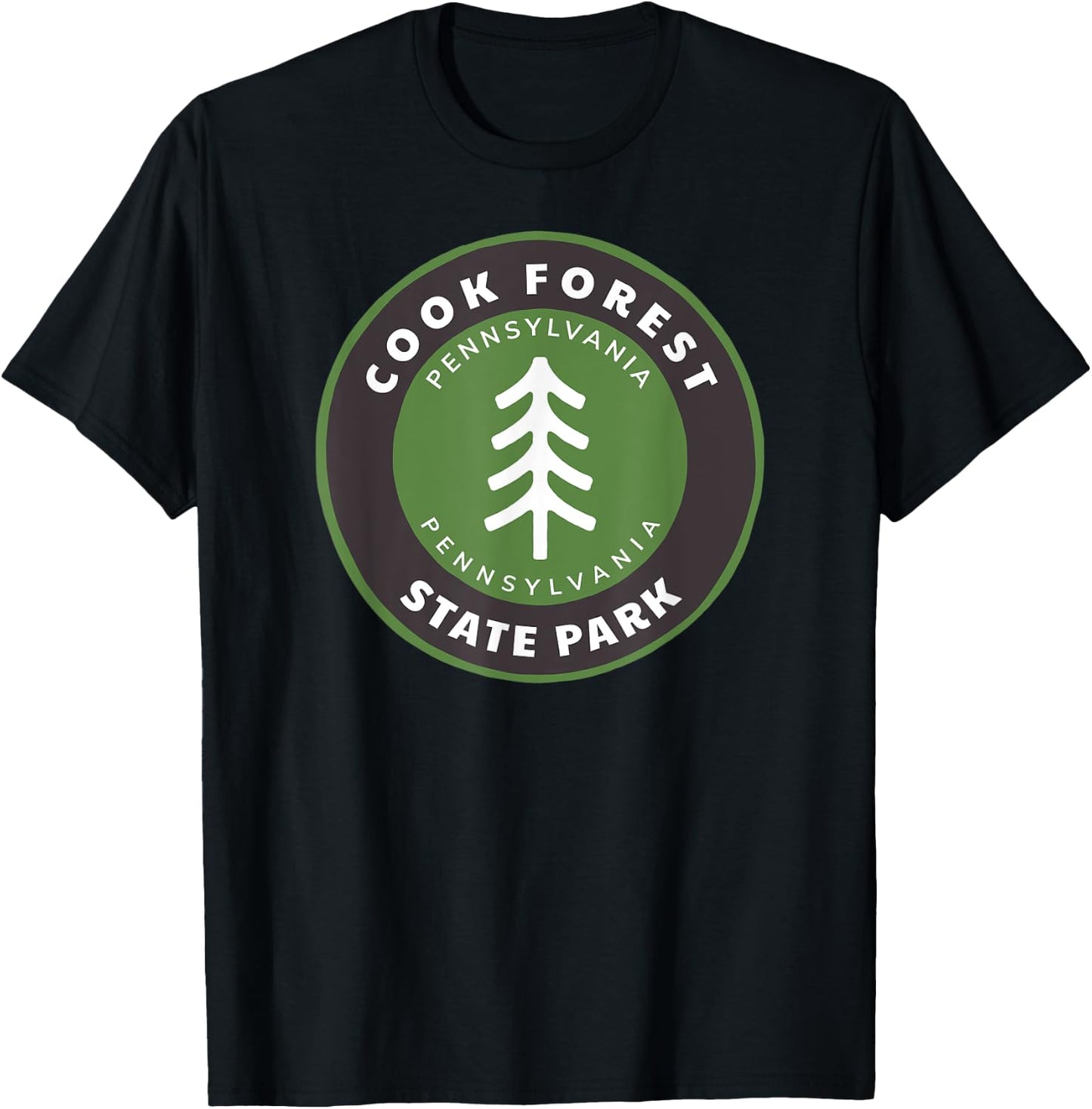 Cook Forest State Park Pennsylvania PA Vacation Souvenir T-Shirt - T-Shirt | Black
