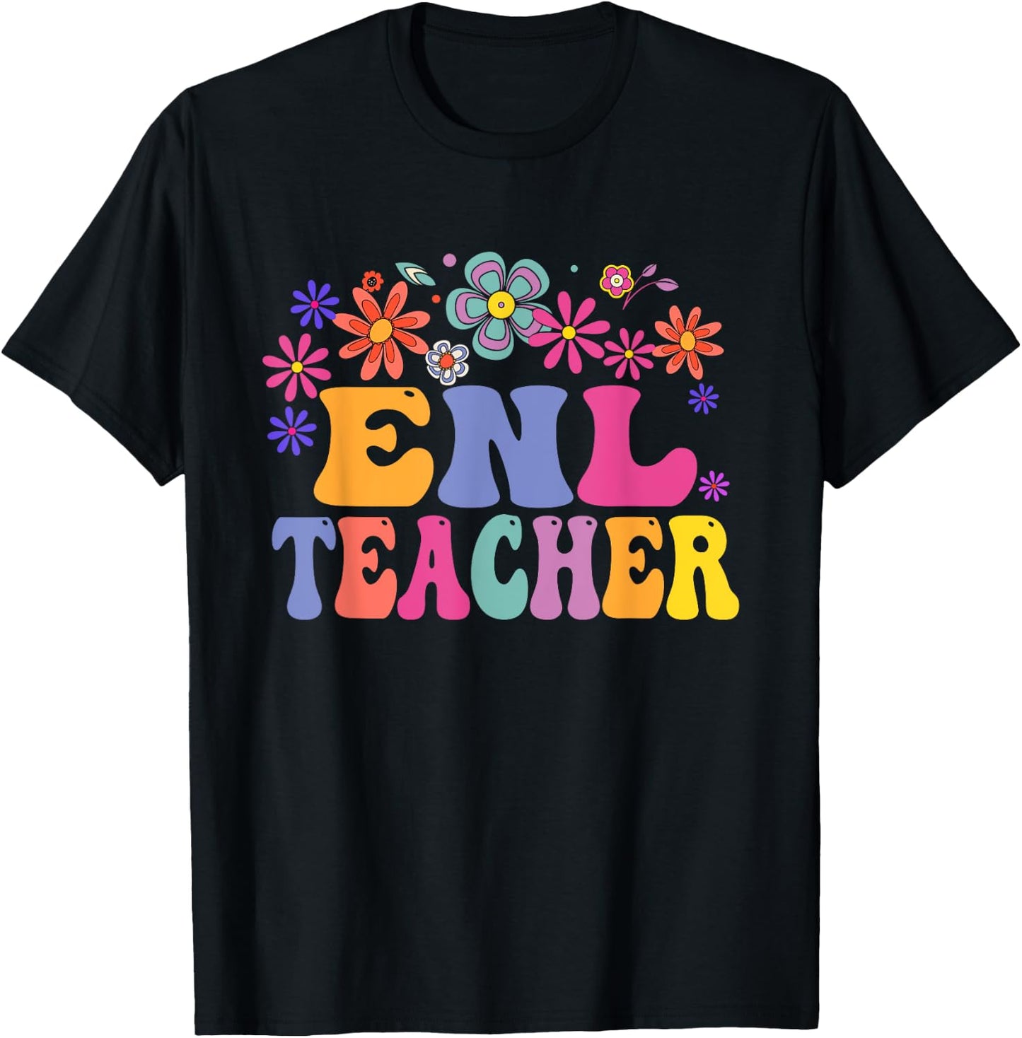 ENL Teacher Squad English New Language Squad Crew Team Men Women T-Shirt - T-Shirt | Black