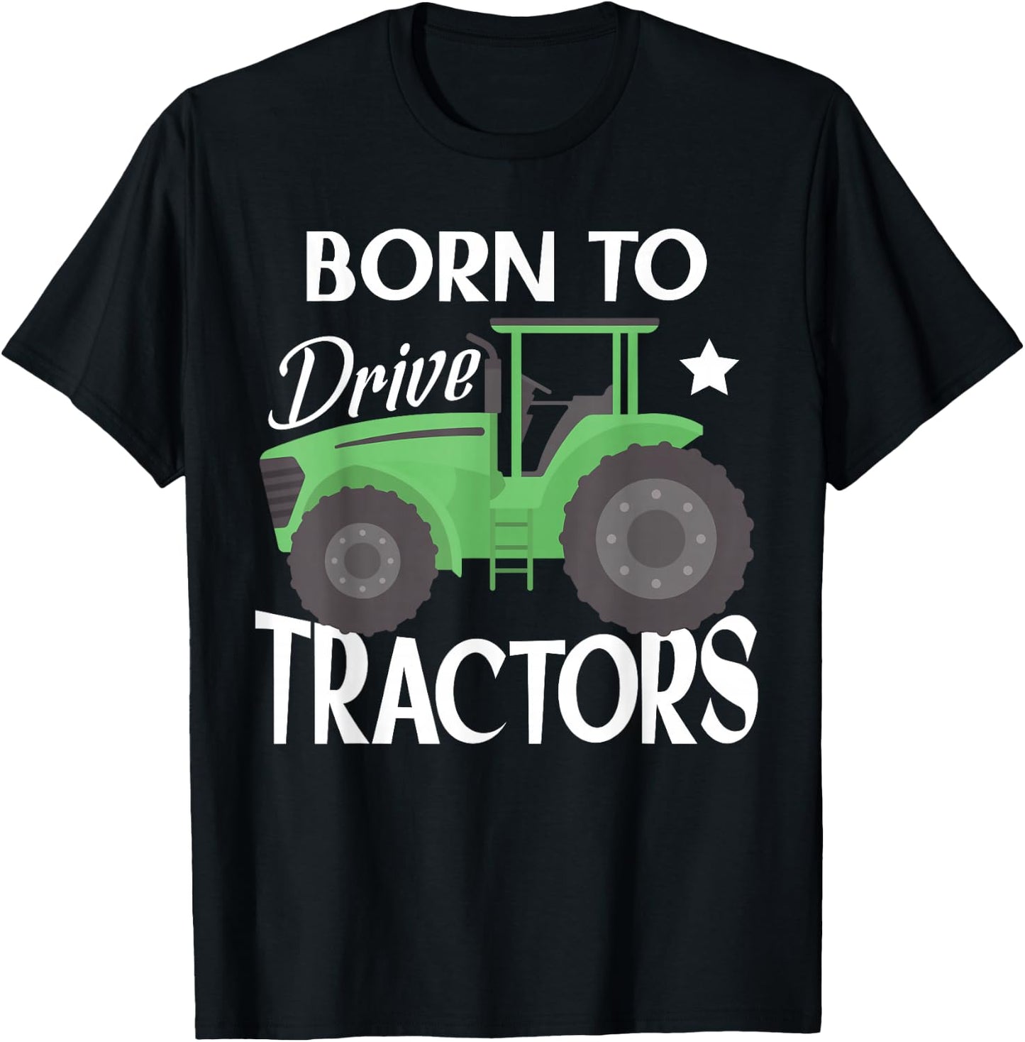 Funny Children Farming Farm Tractor T-Shirt - T-Shirt | Black