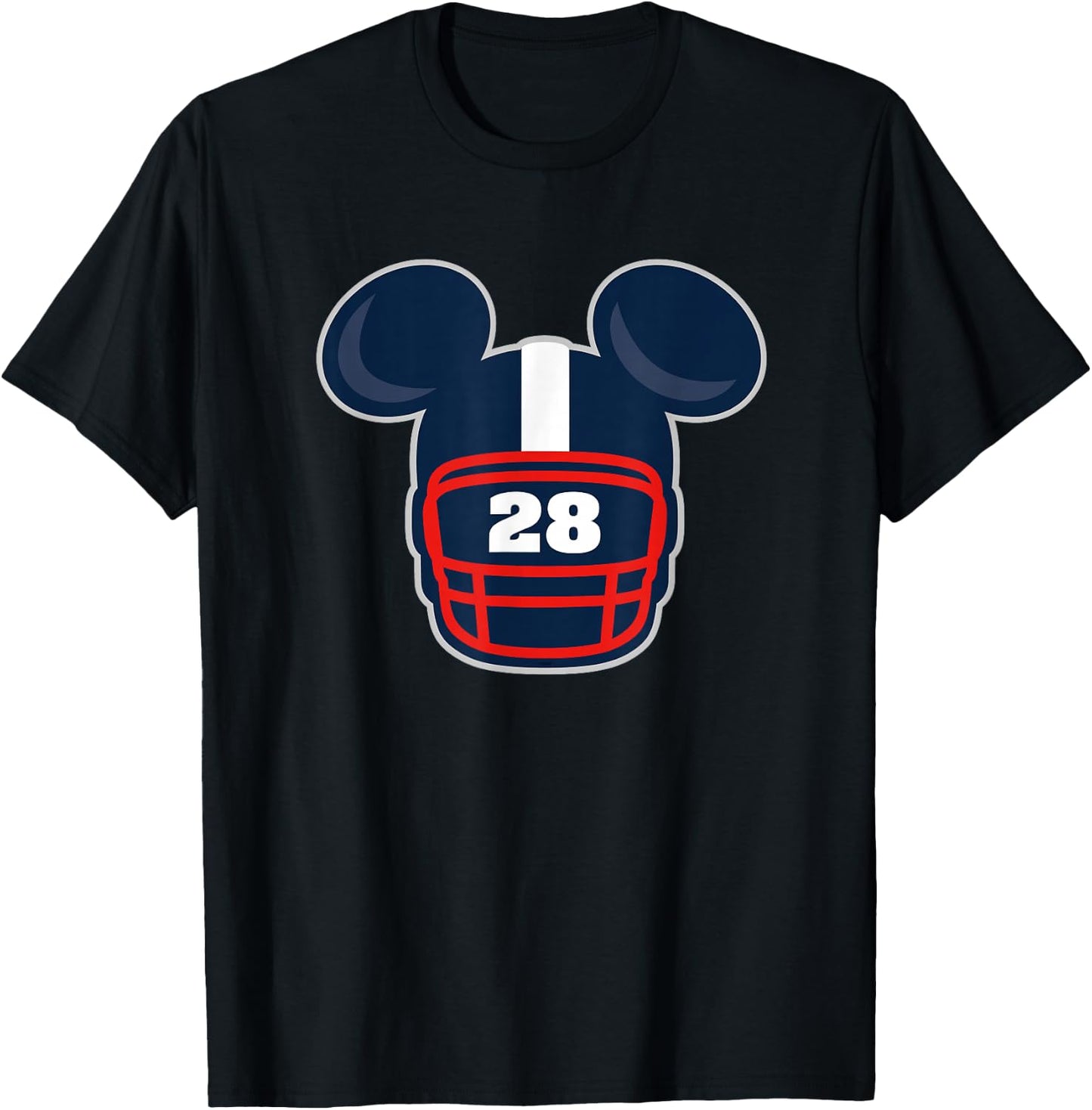 Disney Mickey Mouse Football Helmet #28 Sports T-Shirt - T-Shirt | Black