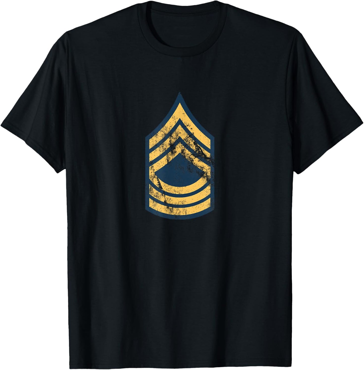 US Army Rank - Master Sergeant (E-8) - MSG Vintage Look T-Shirt - T-Shirt | Black