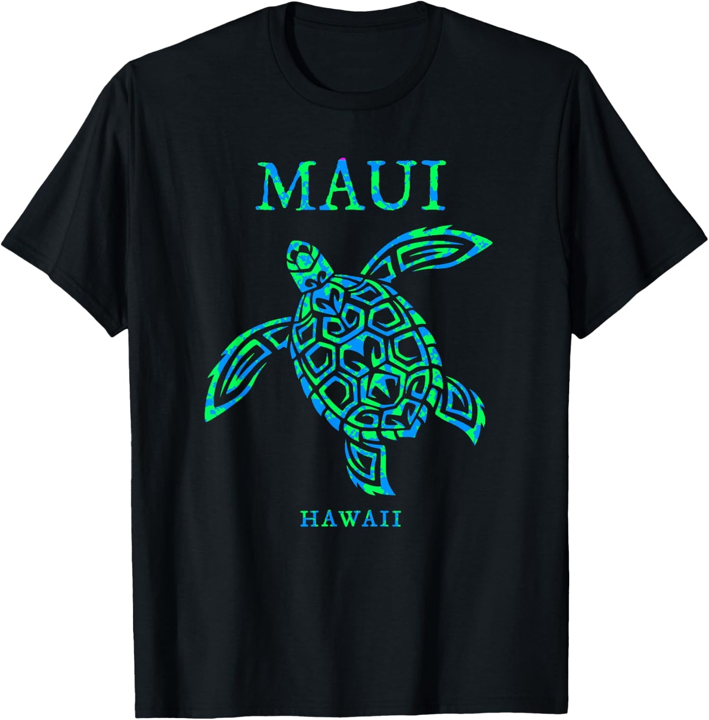 Maui Hawaii Sea Turtle Boys Girls Vacation Souvenir T-Shirt - T-Shirt | Black