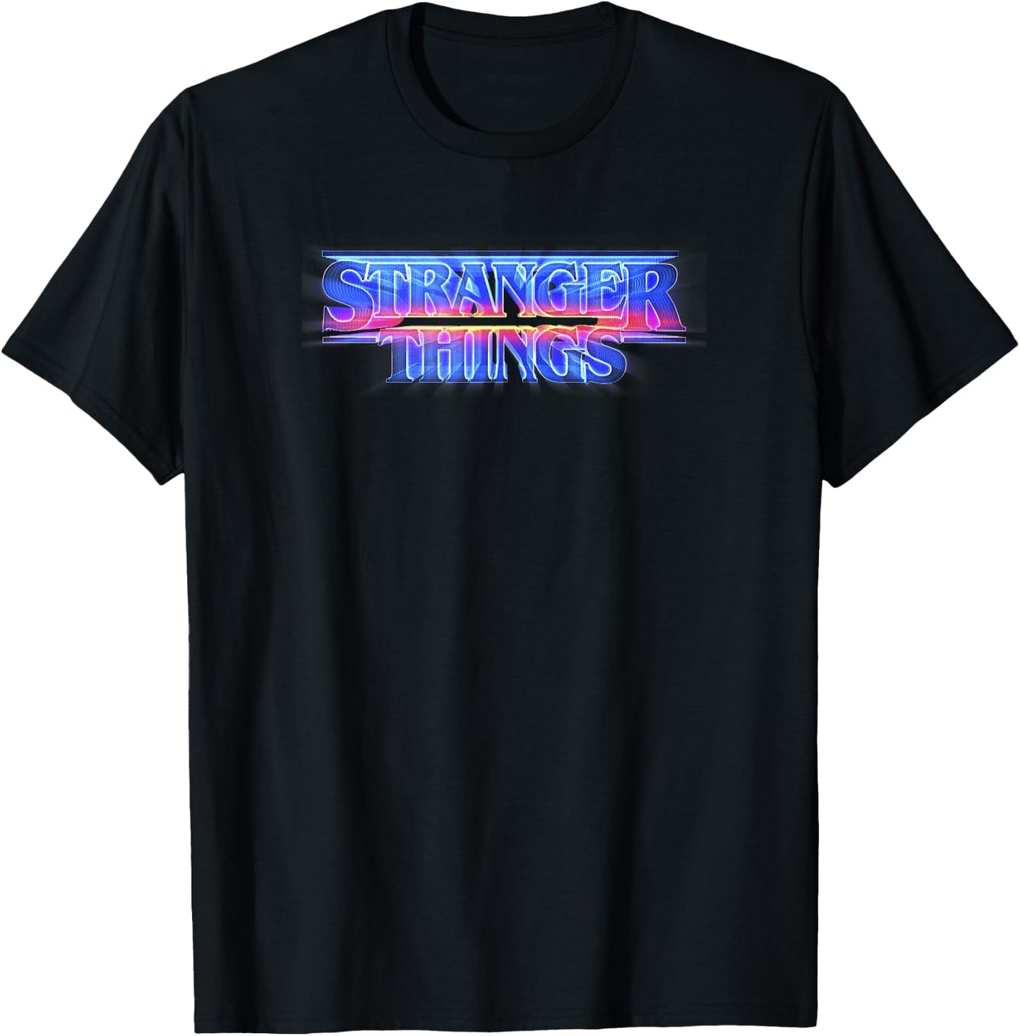 Stranger Things 80's TV Retro Title Logo T-Shirt - T-Shirt | Black