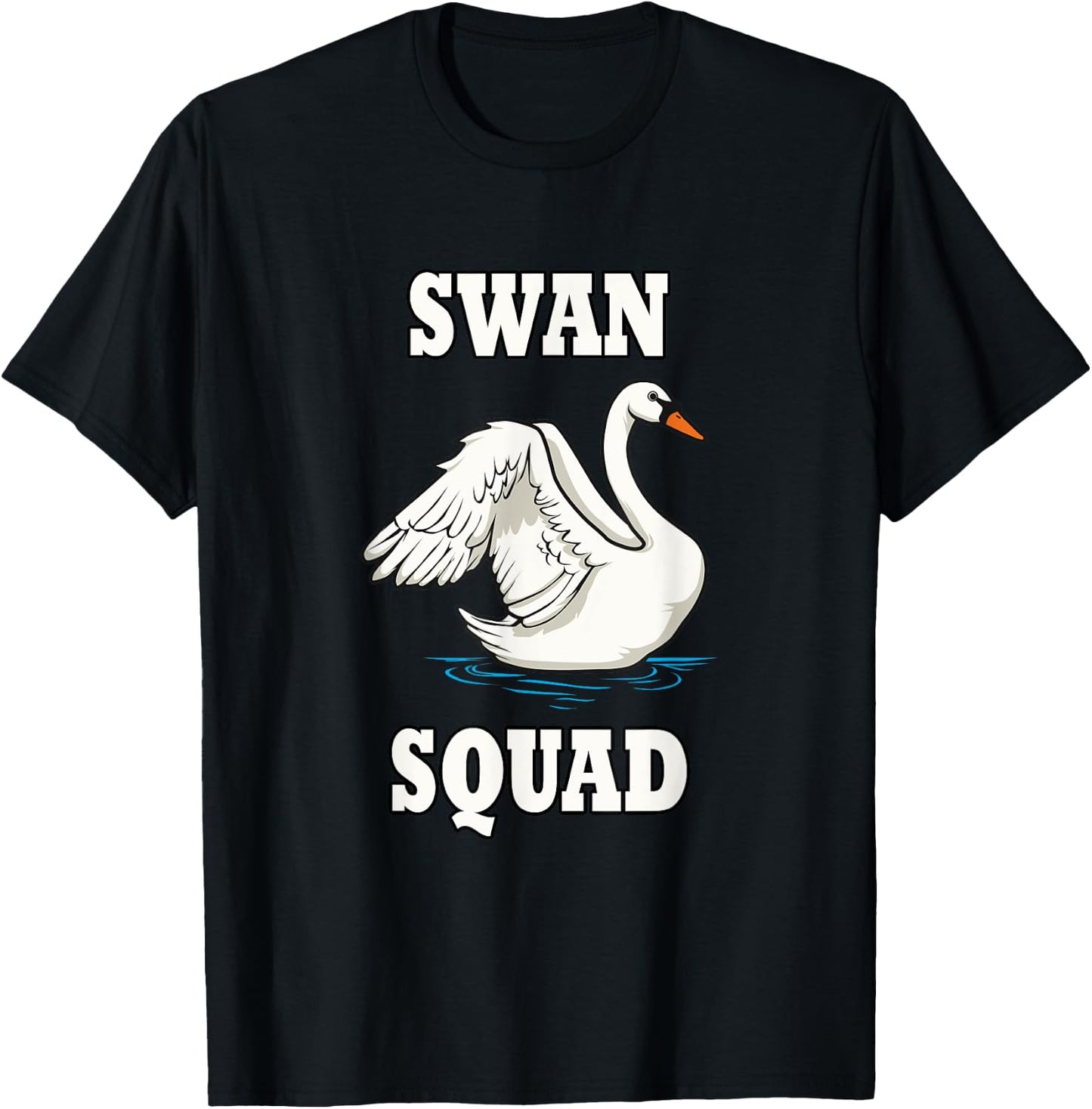 Swan Wildlife Animals Ironic Angry Swans T-Shirt - T-Shirt | Black