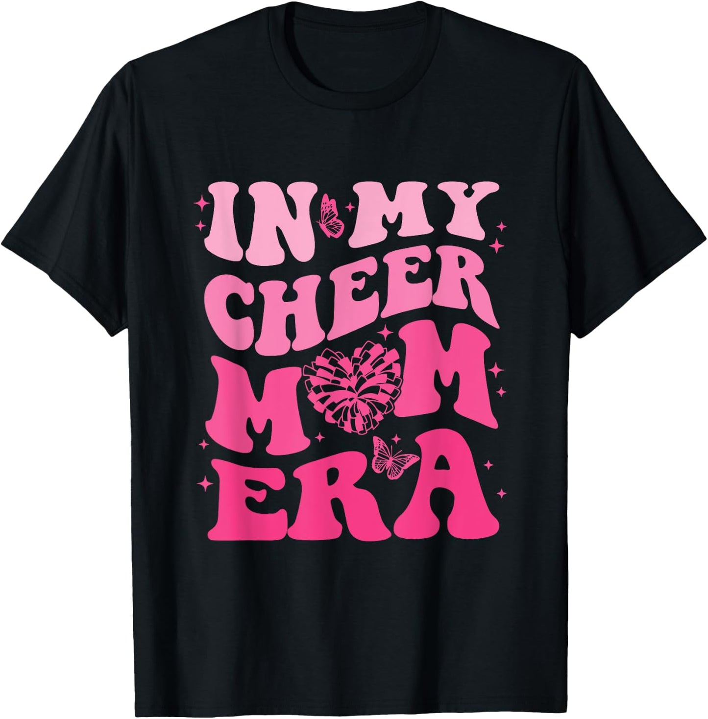 In My Cheer Mom Era T-Shirt - T-Shirt | Black