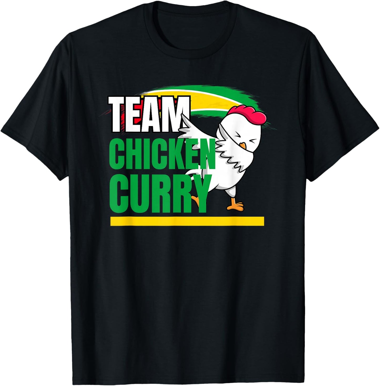 Caribbean Cricket Apparel - Guyana & Trinidad Patriotic Cricket - Black - Small - Short Sleeve - - Regular Fit - Cotton 65% Polyester 35% T-Shirt - T-Shirt | Black