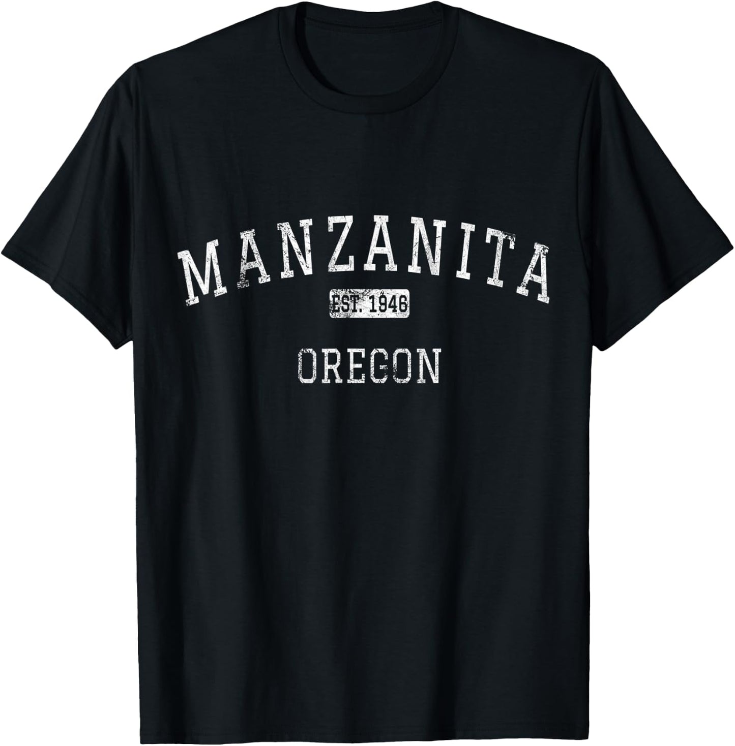 Manzanita Oregon OR Vintage T-Shirt - T-Shirt | Black