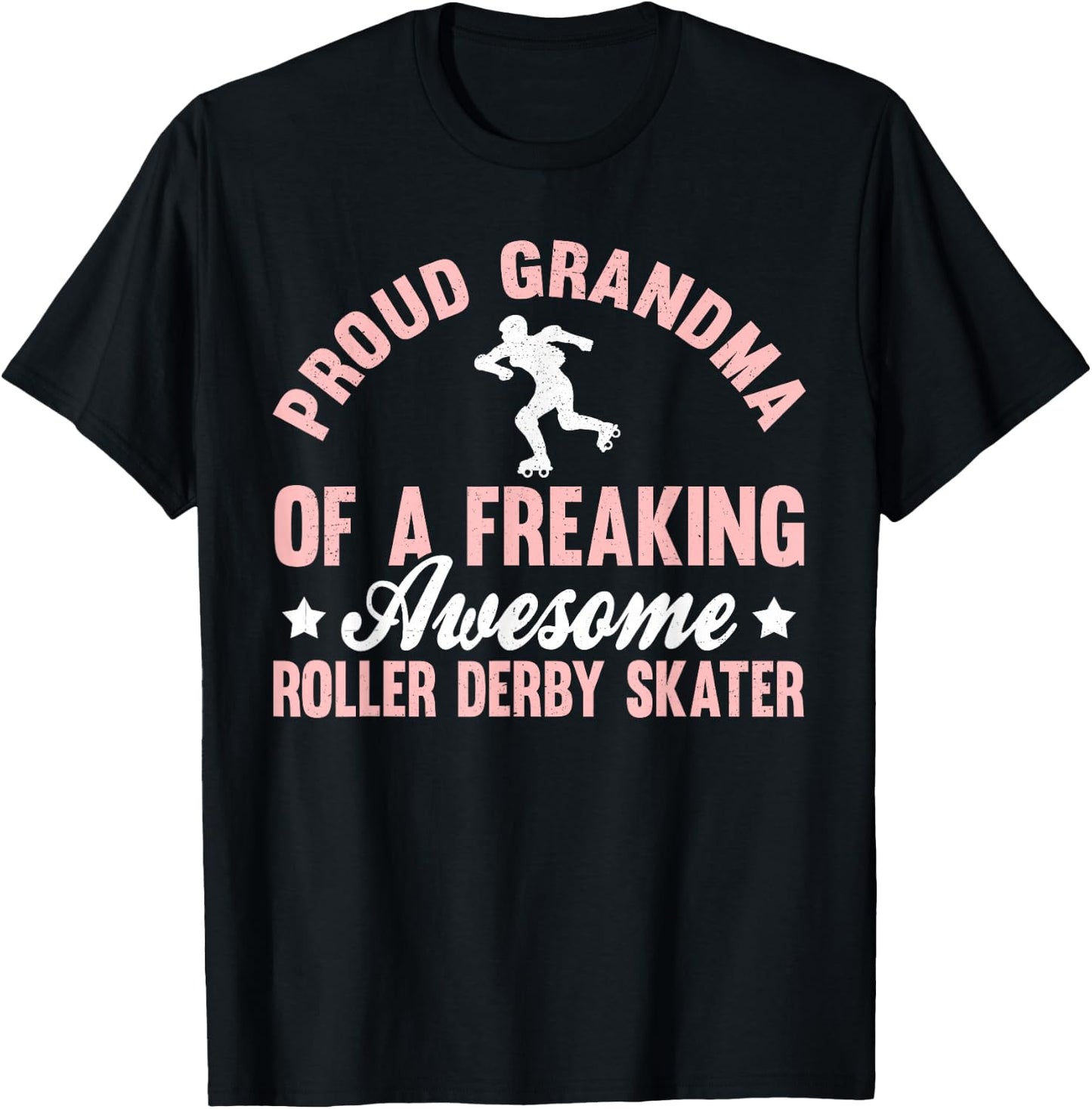 Roller Derby Skater Roller Skating Rollerskate Grandma T-Shirt - T-Shirt | Black