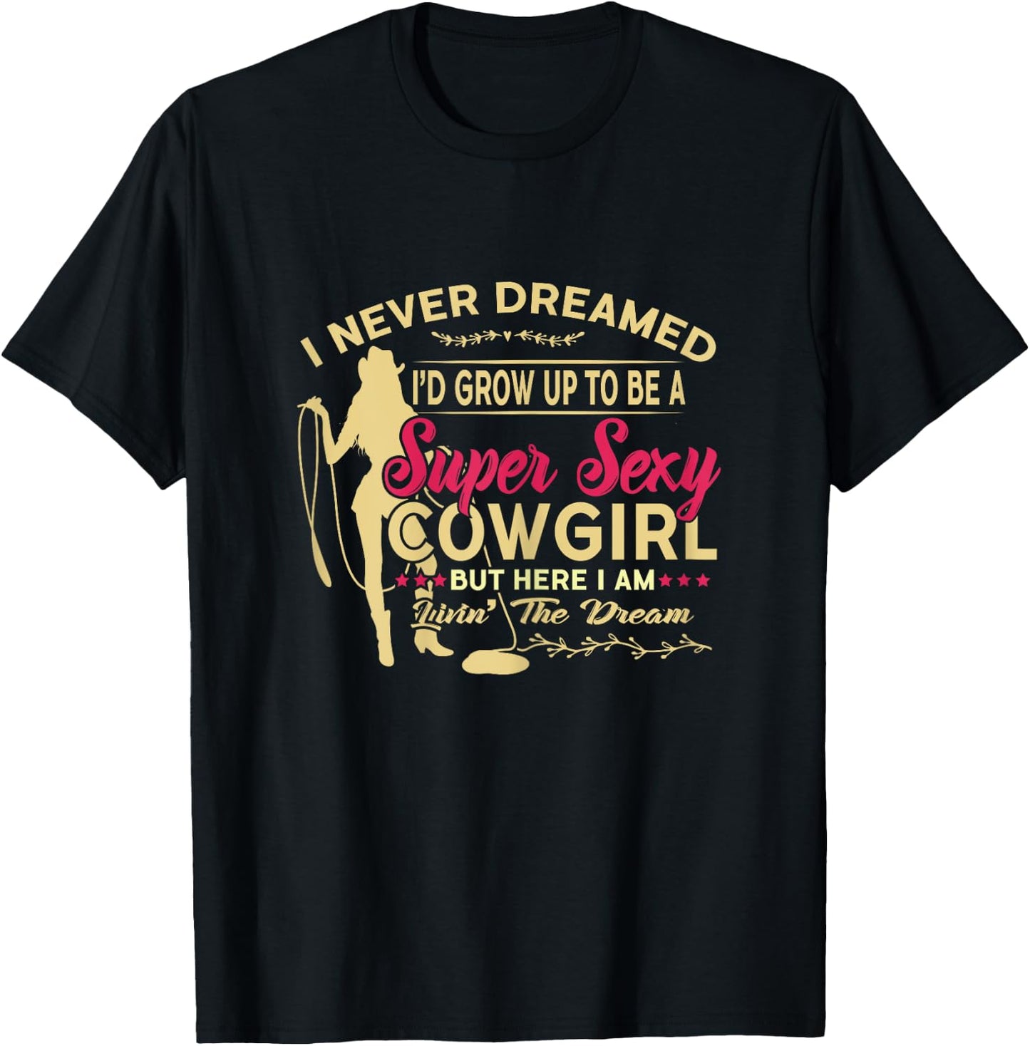 Funny Cowgirl Graphic Cowgirl Rodeo Western T-Shirt - T-Shirt | Black