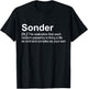 Sonder Funny Word Definition Vocabulary Typewriter Poetry Ah T-Shirt - T-Shirt | Black