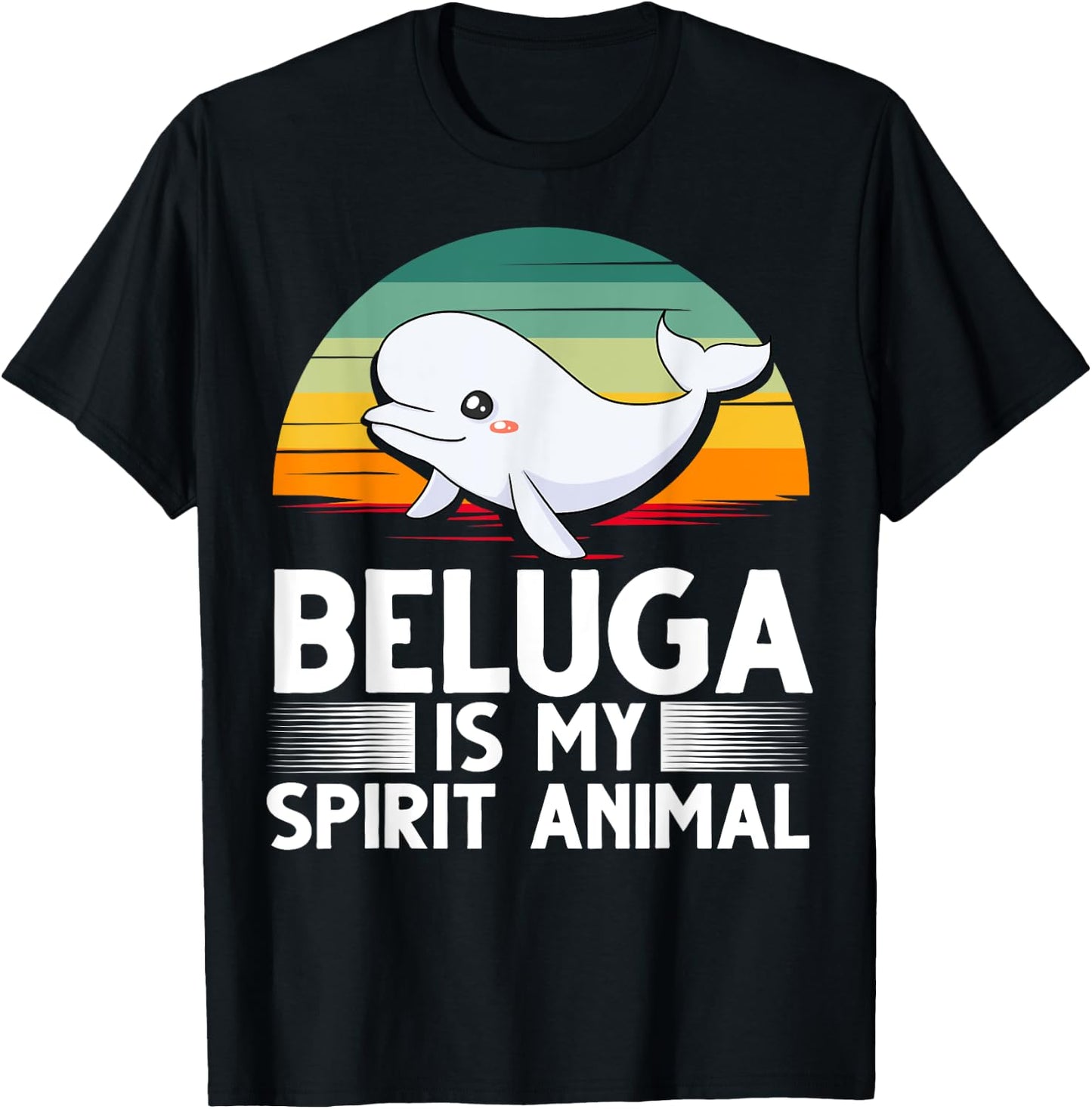 Beluga Whale Baby Animal T-Shirt - T-Shirt | Black