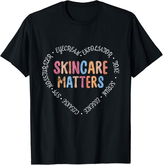 Vintage Skincare Matters Skin Esthetician Retro Skincare T-Shirt - T-Shirt | Black