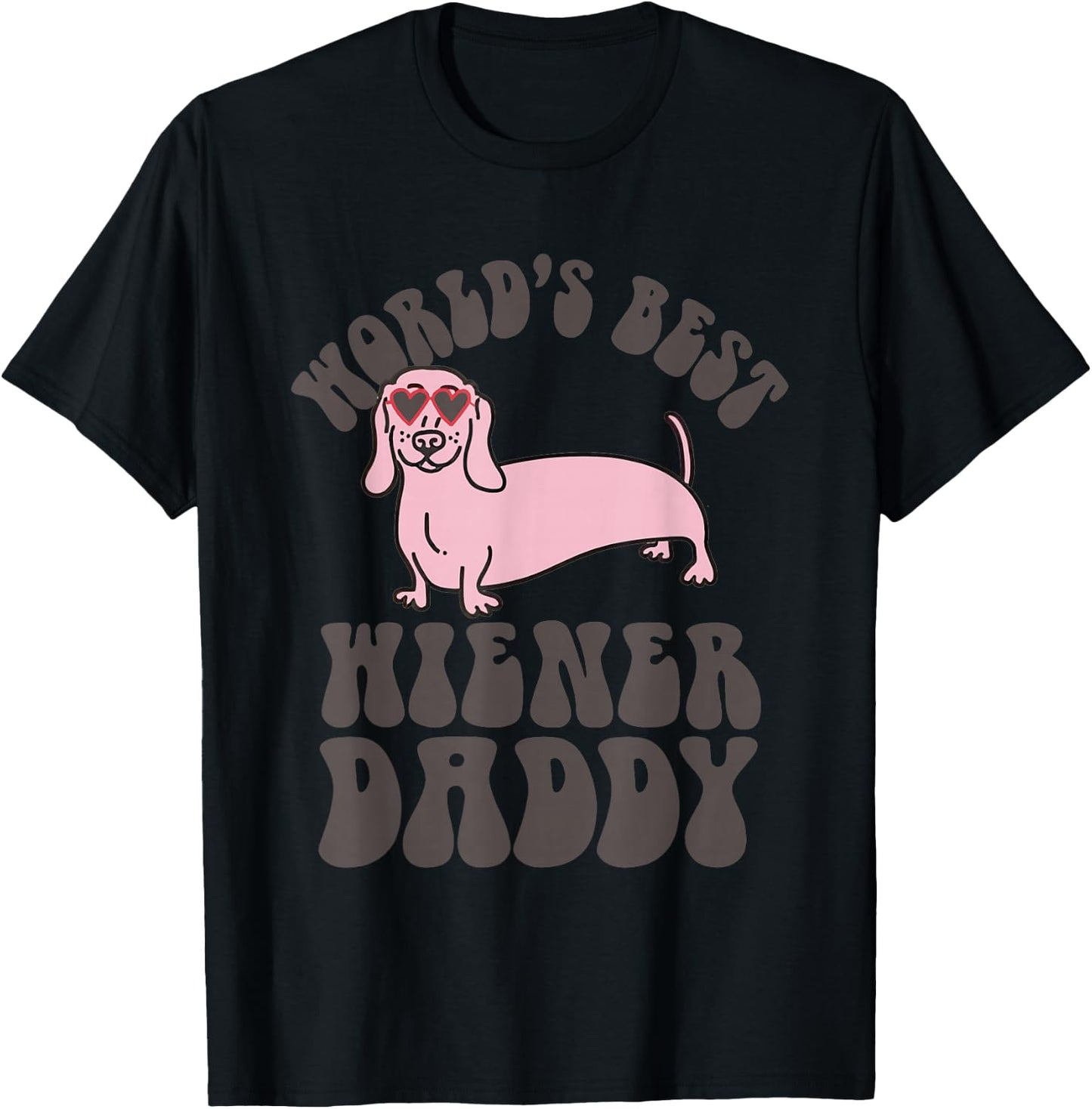 Dachshund Dog World’s Best Hiener Daddy T-Shirt - T-Shirt | Black