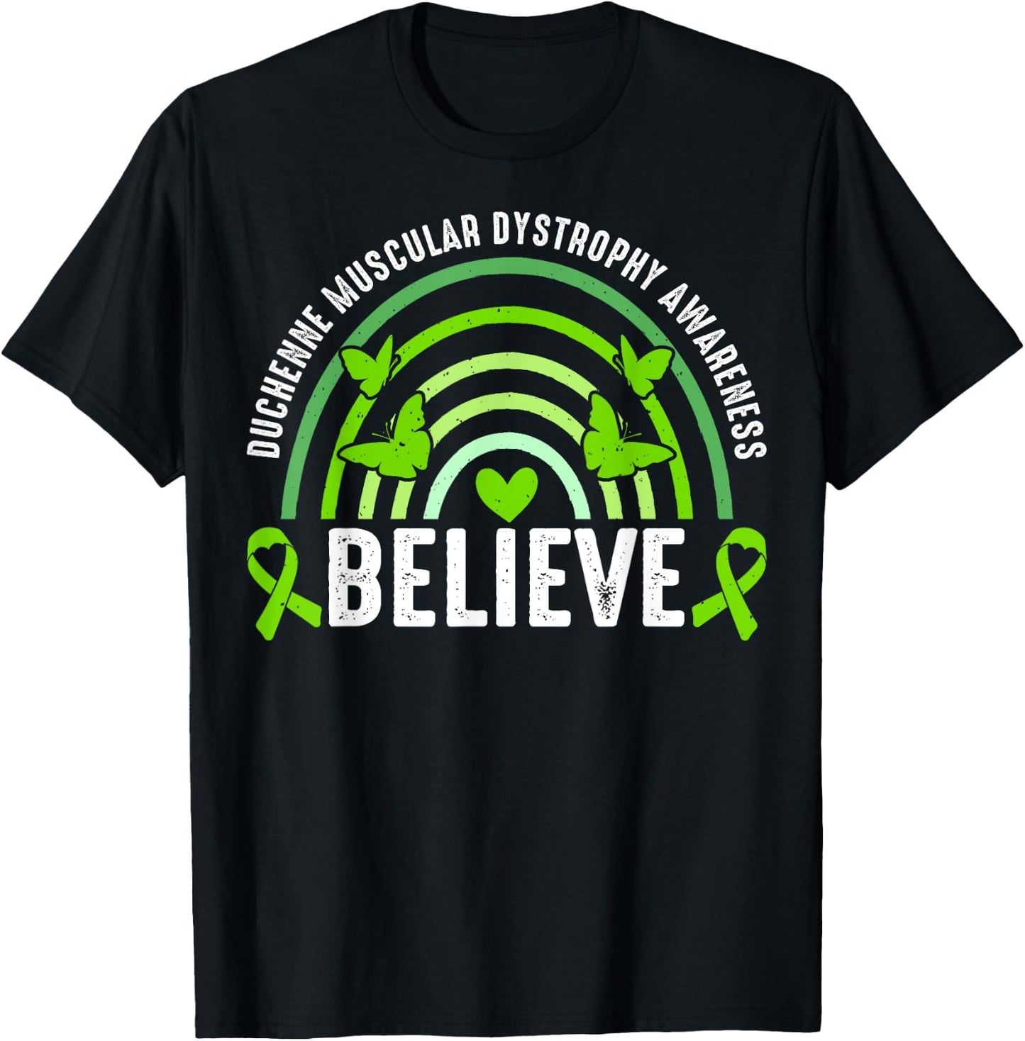 Duchenne Muscular Dystrophy Awareness Wear Green For Nephew T-Shirt - T-Shirt | Black