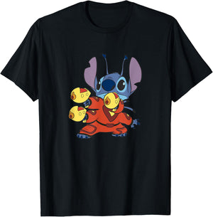 Disney Lilo & Stitch Experiment 626 Ready To Fight Portrait T-Shirt - T-Shirt | Black