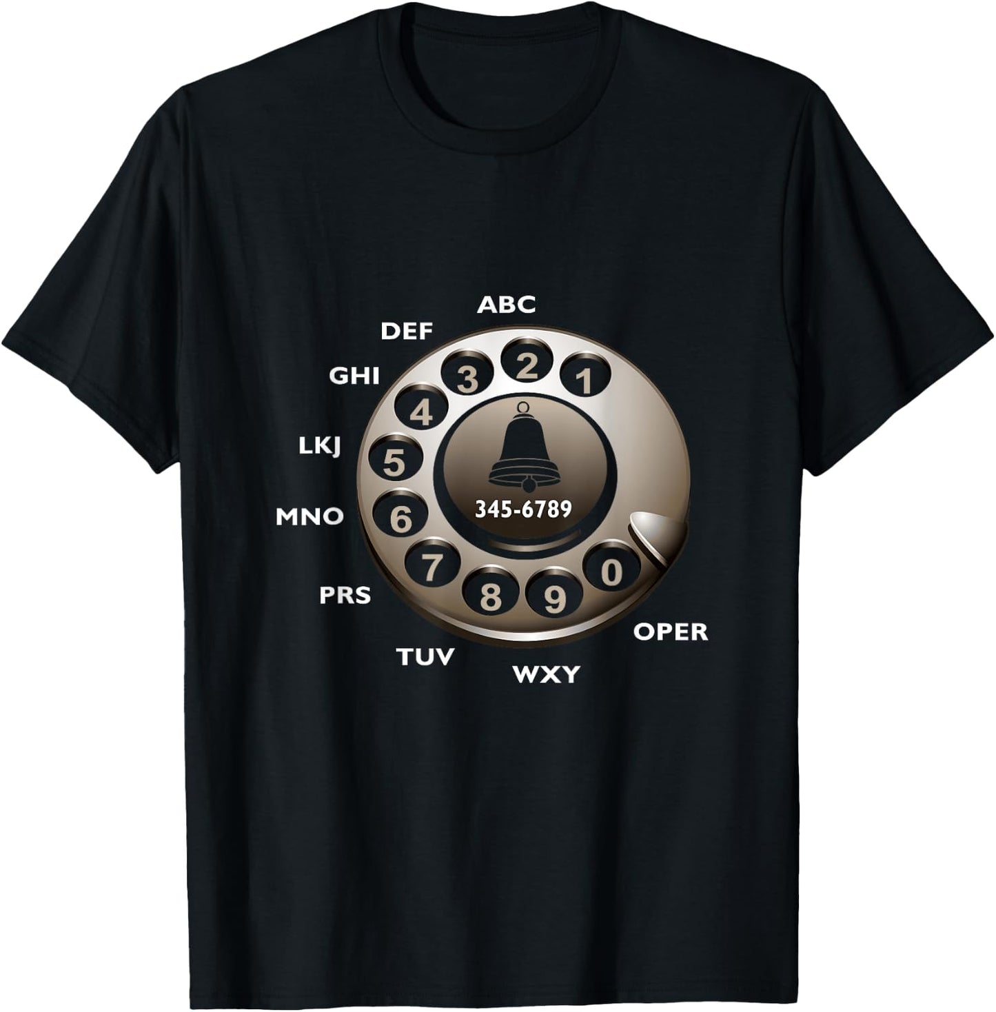 Retro Rotary Dial Phone Easy DIY Halloween Costume T-Shirt - T-Shirt | Black
