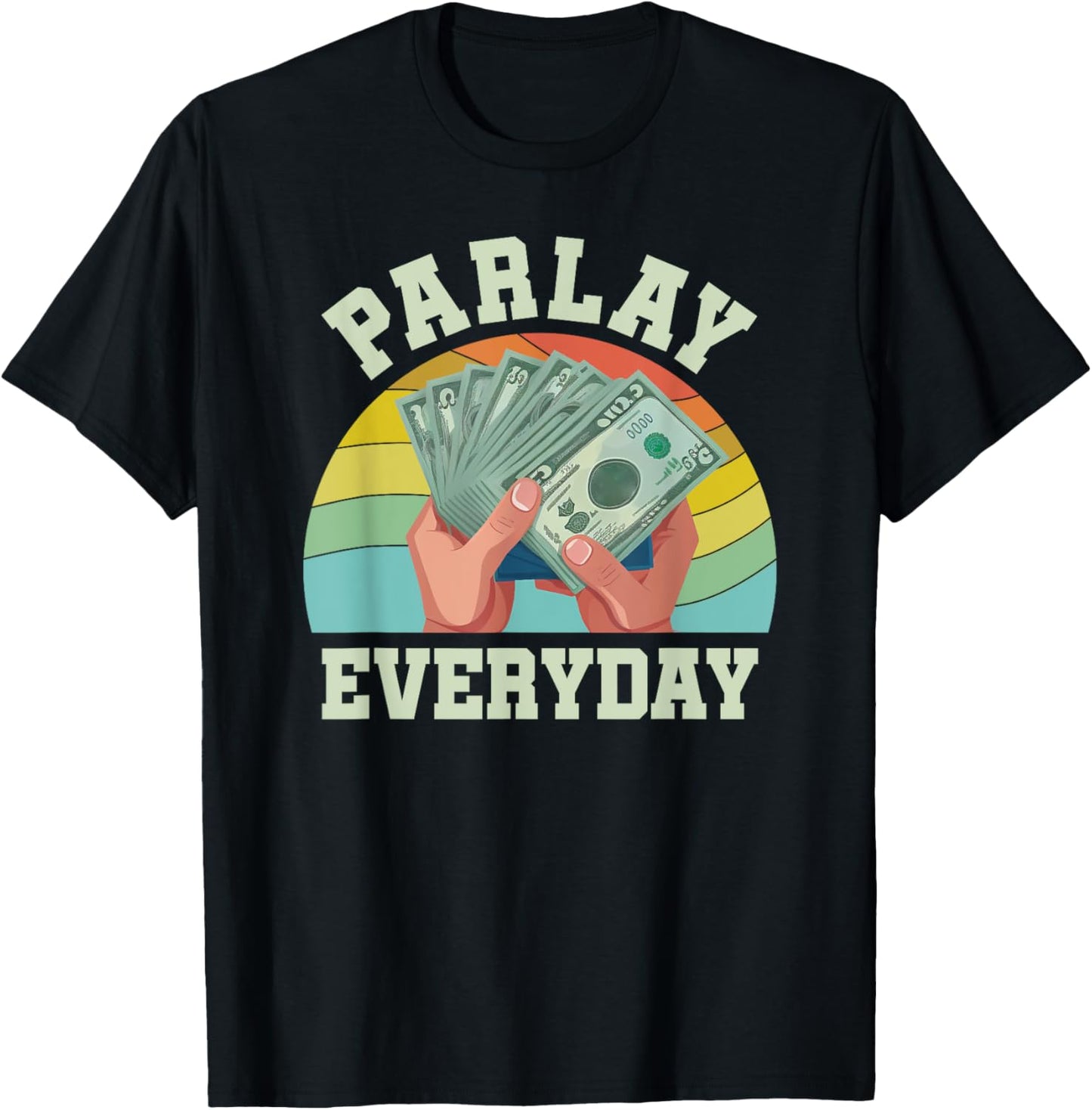 Parlay Betting Sports Gambling Odds DFS Over Under Moneyline T-Shirt - T-Shirt | Black