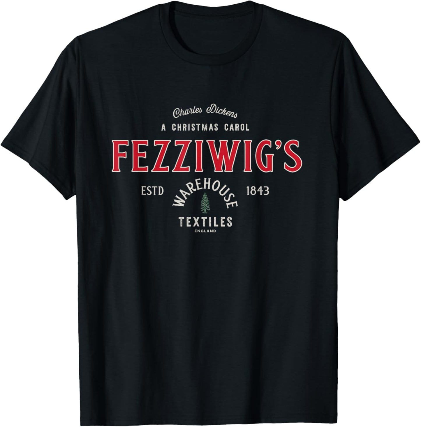 Christmas Carol, Fezzigigg's, Scrooge & Marley, Holiday T-Shirt - T-Shirt | Black