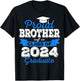 Super Proud Brother of 2024 Graduate Awesome Family T-Shirt - T-Shirt | Black