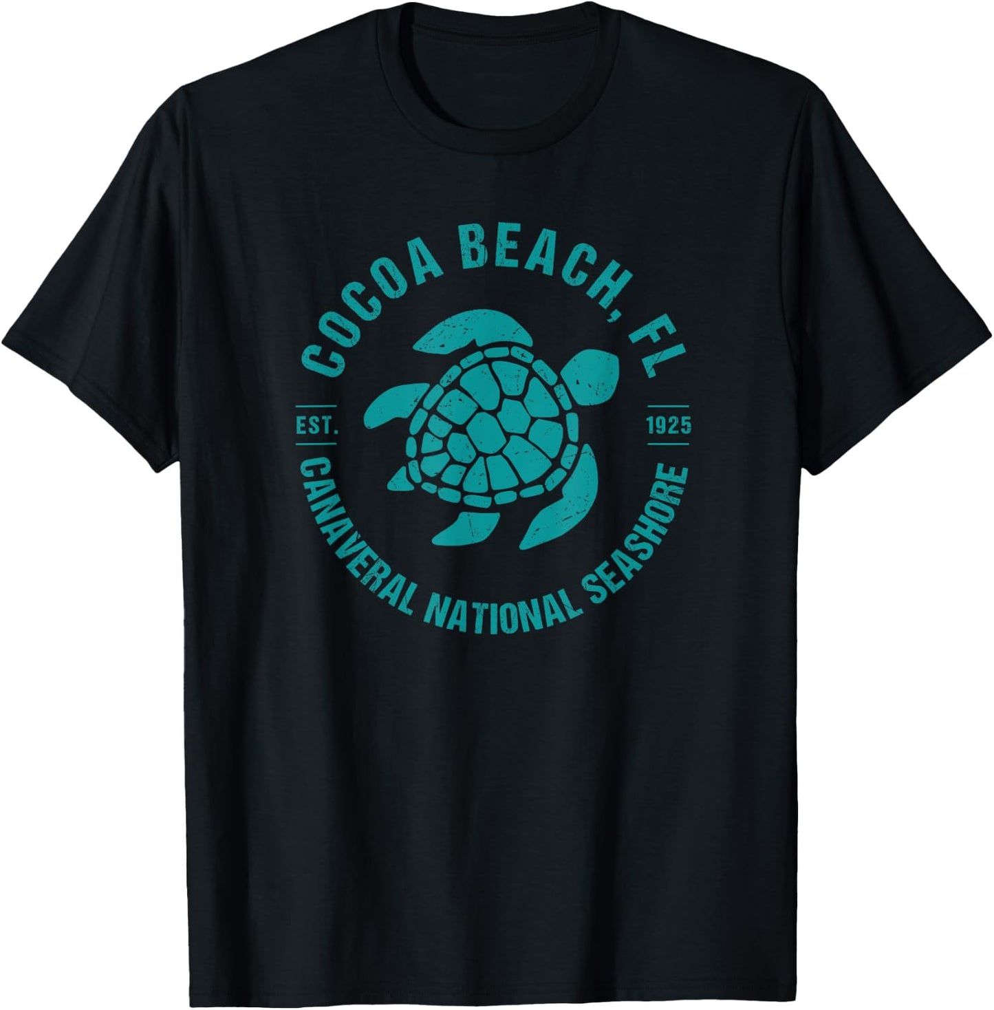 Cocoa Beach Florida Sea Turtle Canaveral National Seashore T-Shirt - T-Shirt | Black